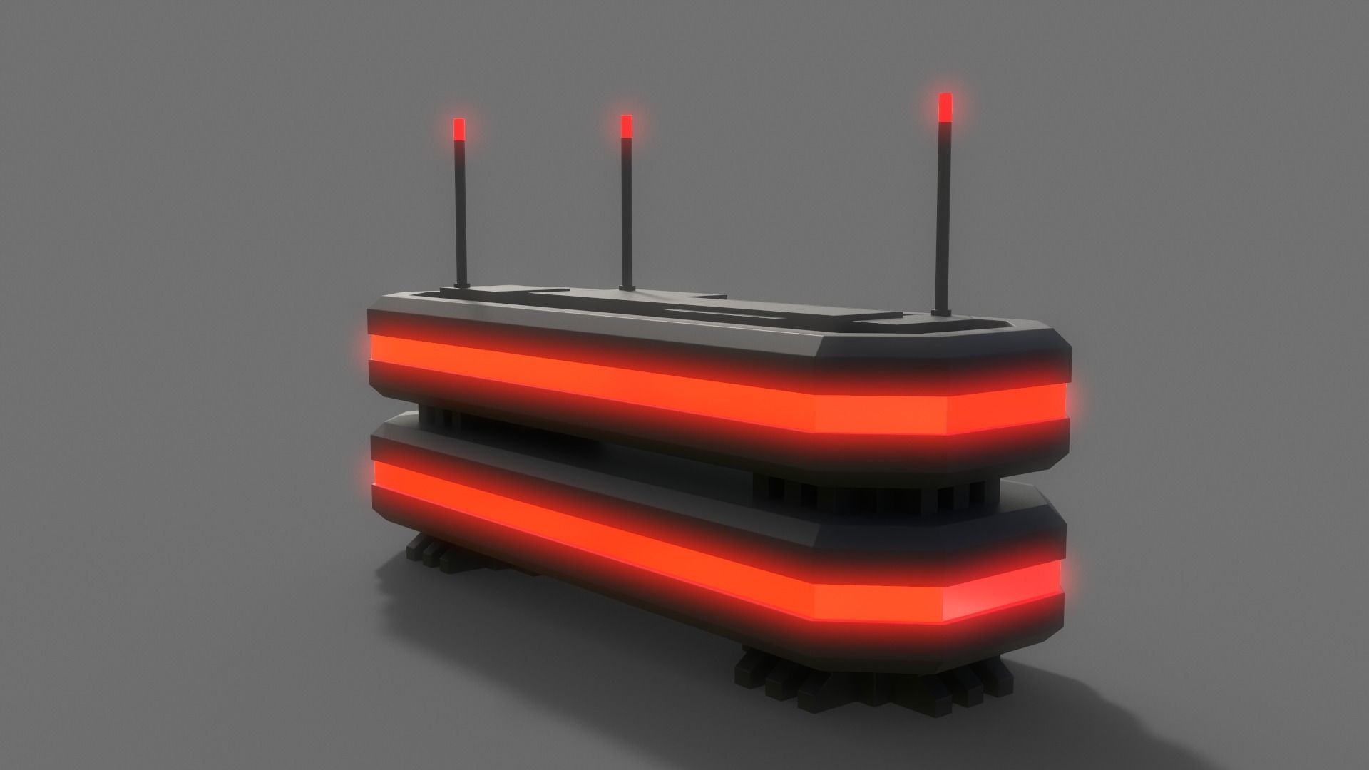 PBR Sci-Fi Building A08 Low-poly 3D model_6