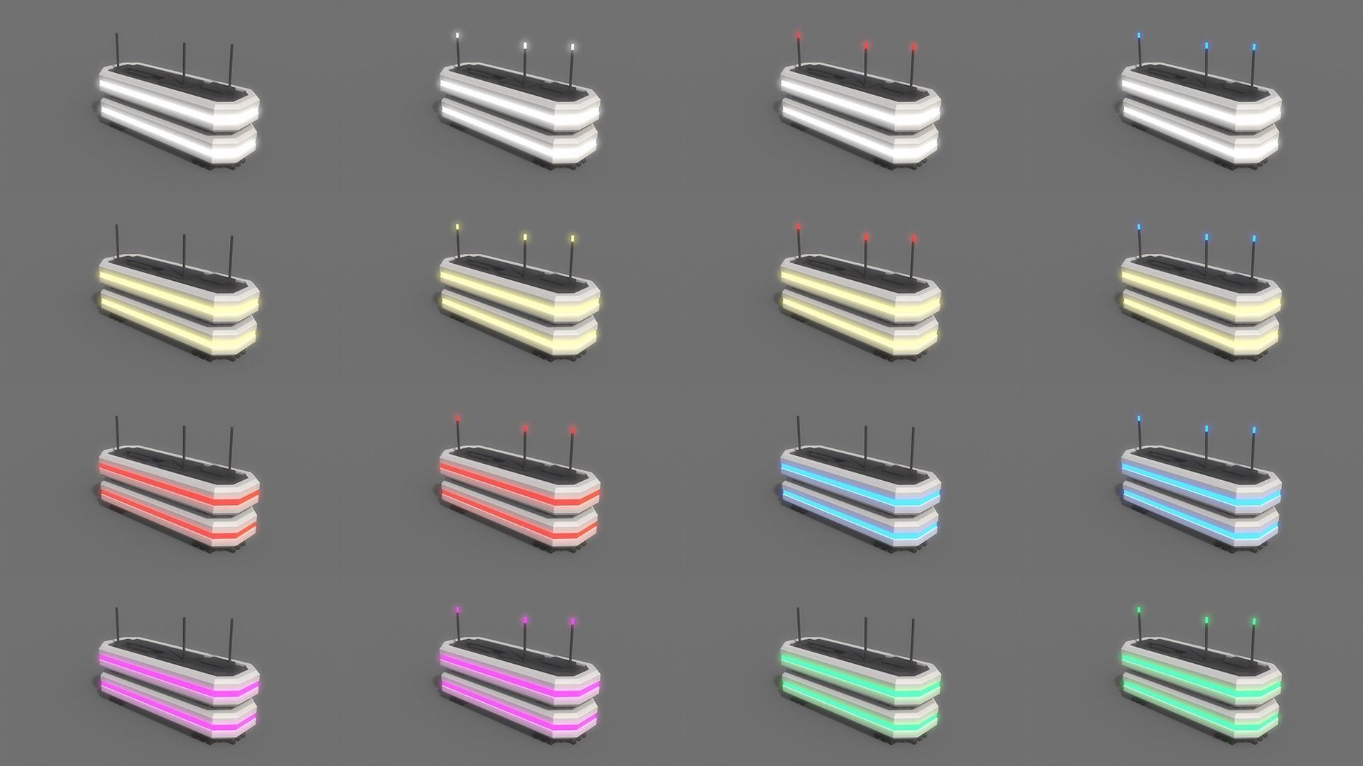 PBR Sci-Fi Building A08 Low-poly 3D model_3