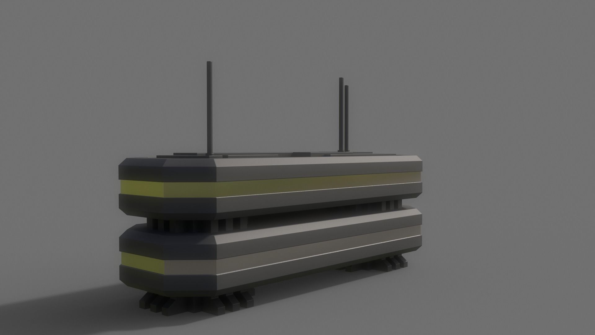 PBR Sci-Fi Building A08 Low-poly 3D model_8