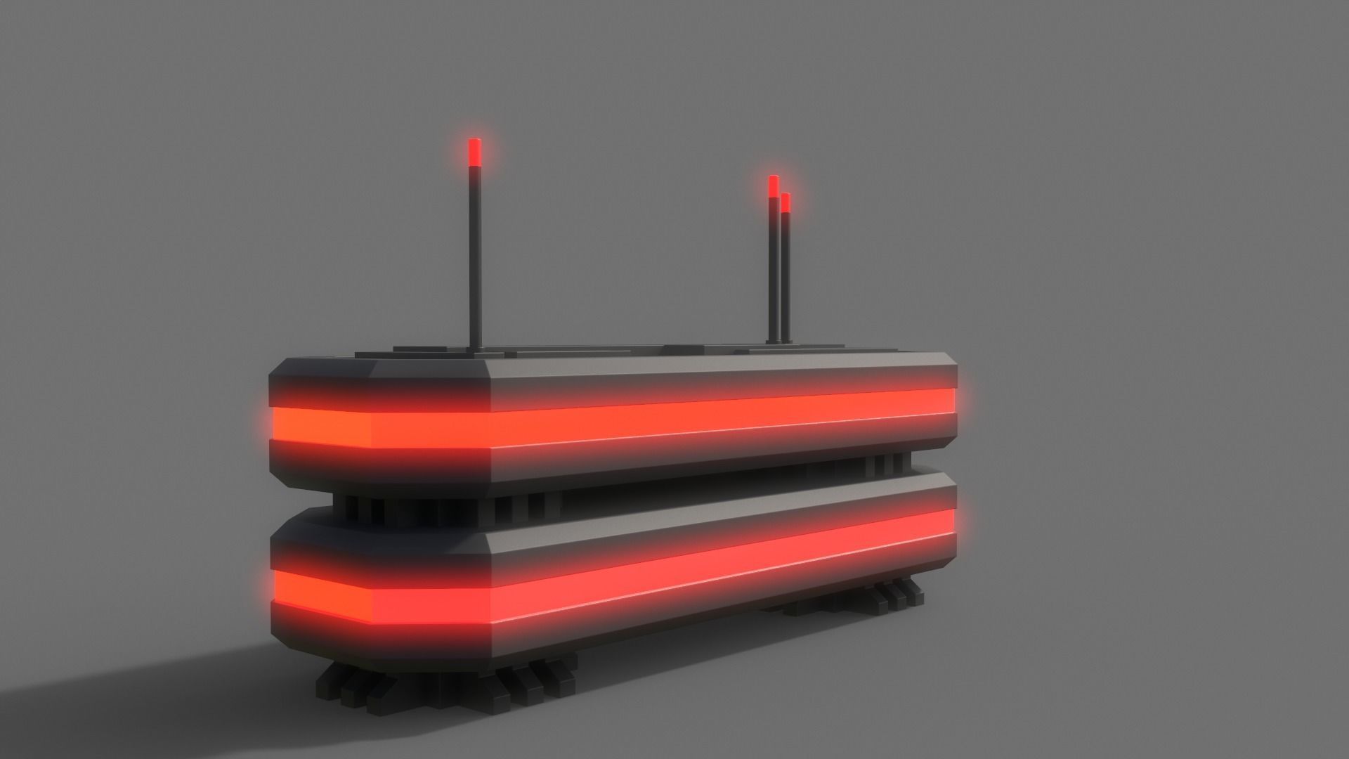 PBR Sci-Fi Building A08 Low-poly 3D model_5