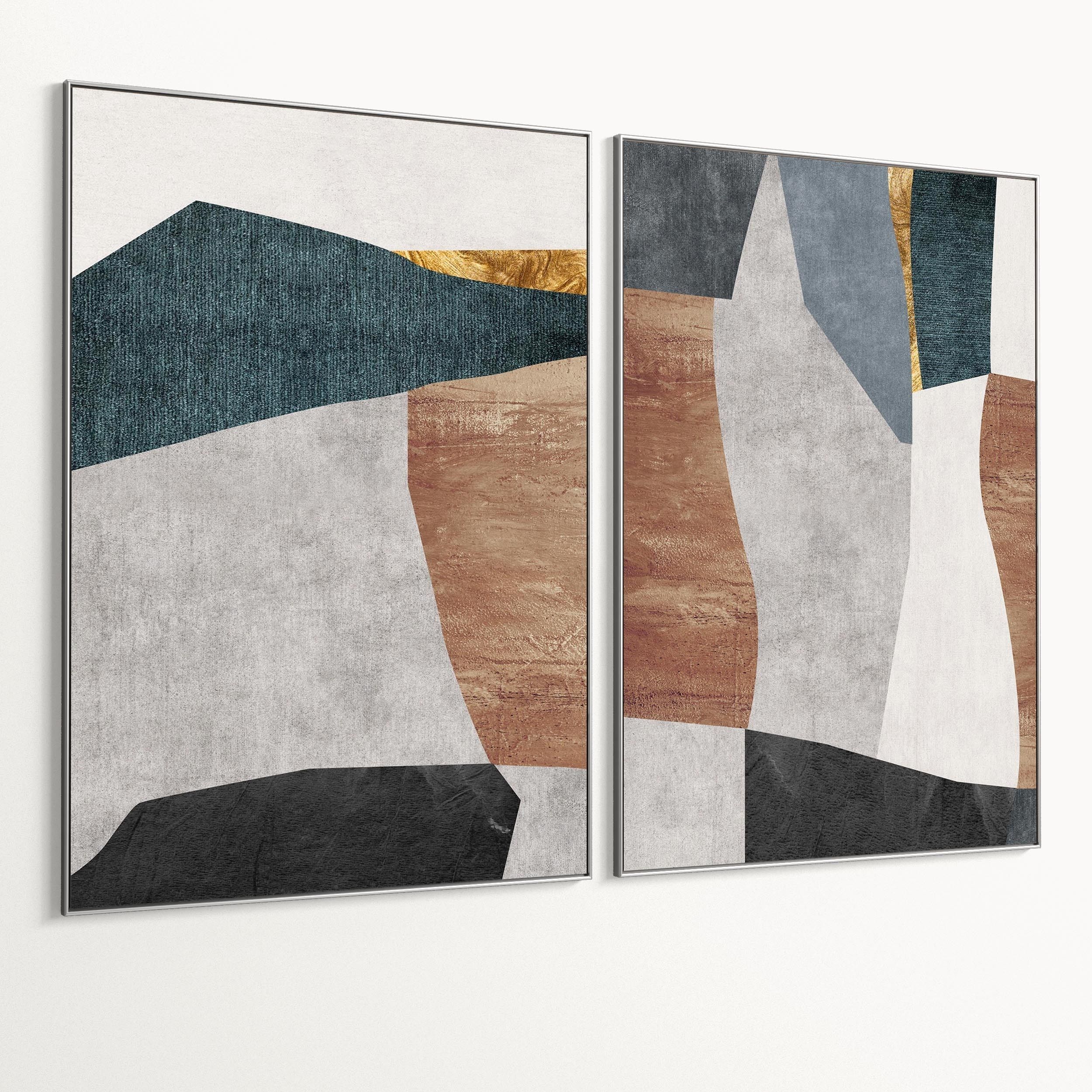 Plaster Two Photo Frame 493 Low-poly 3D model_5