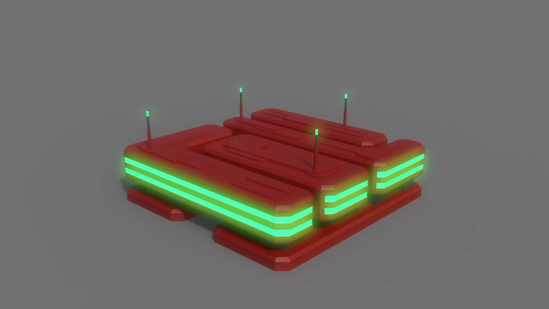 PBR Sci-Fi Building A09 Low-poly 3D model_0