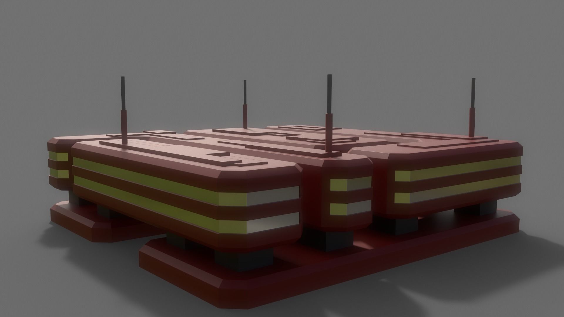 PBR Sci-Fi Building A09 Low-poly 3D model_9