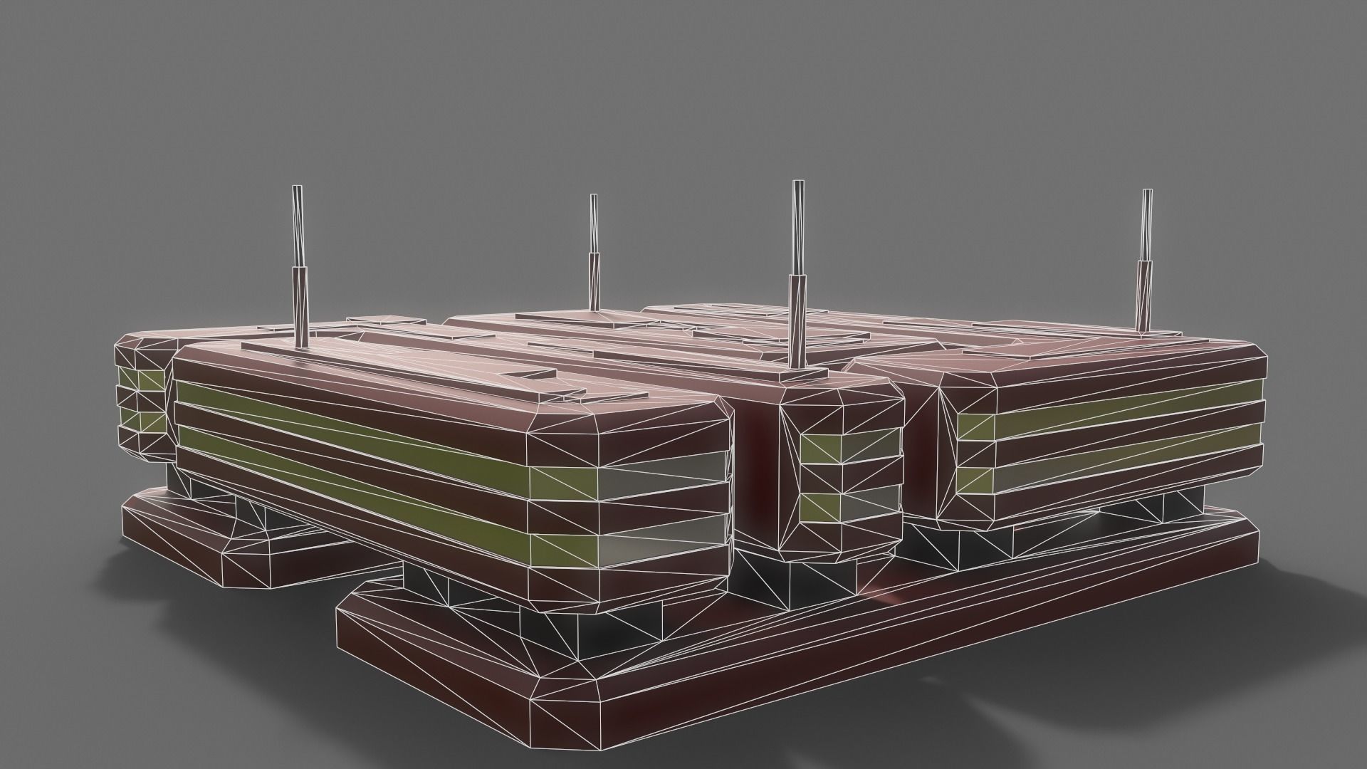 PBR Sci-Fi Building A09 Low-poly 3D model_12