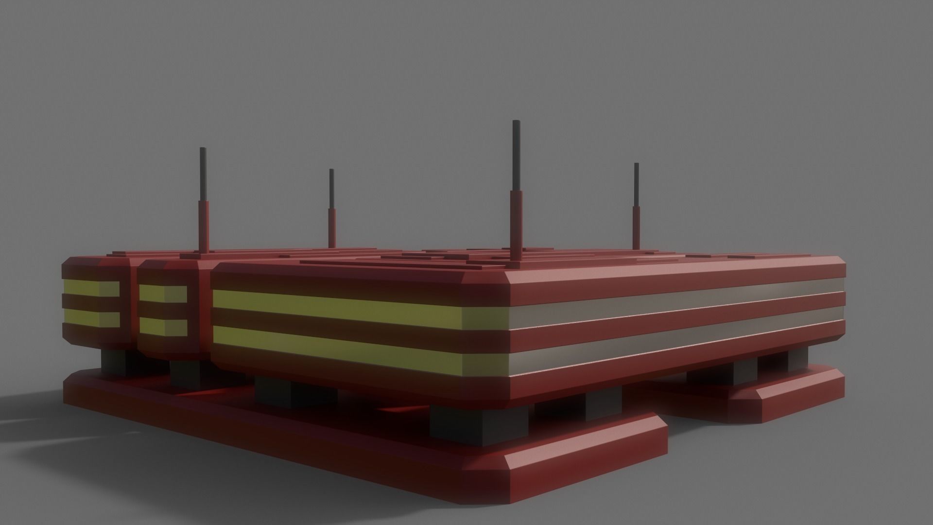 PBR Sci-Fi Building A09 Low-poly 3D model_8