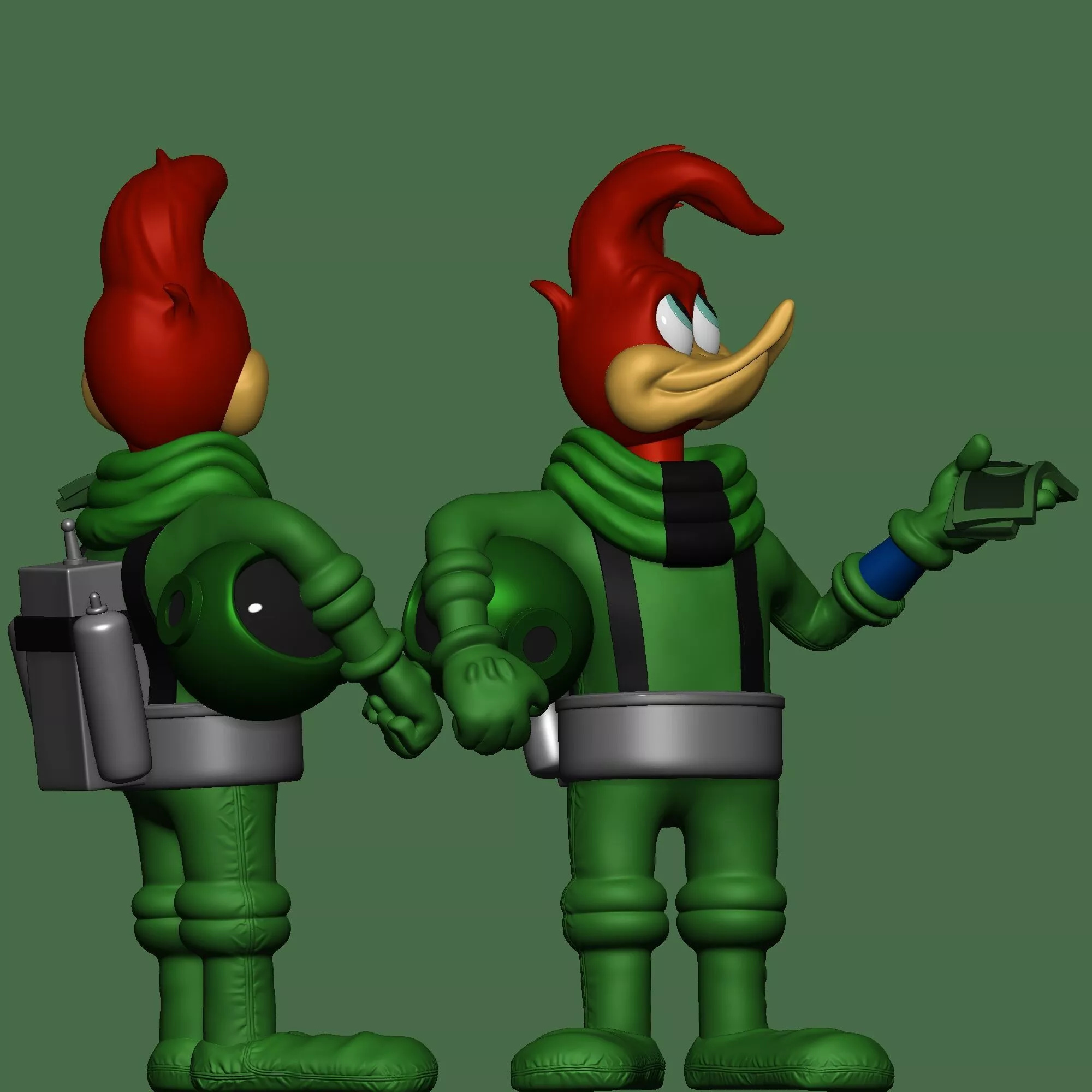 WOODY WOODPECKER ASTRONAUT 3D print model