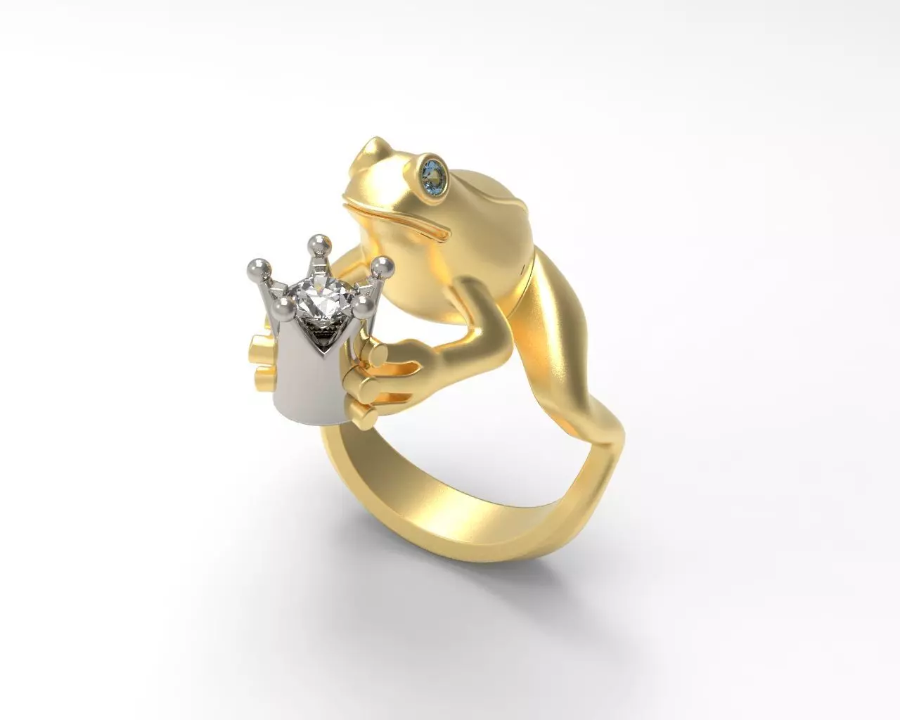 R 004 ring frog 3D print model_0