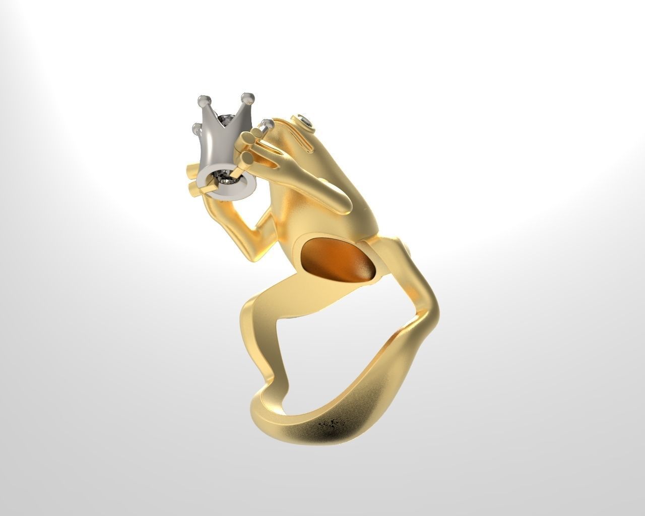 R 004 ring frog 3D print model_3