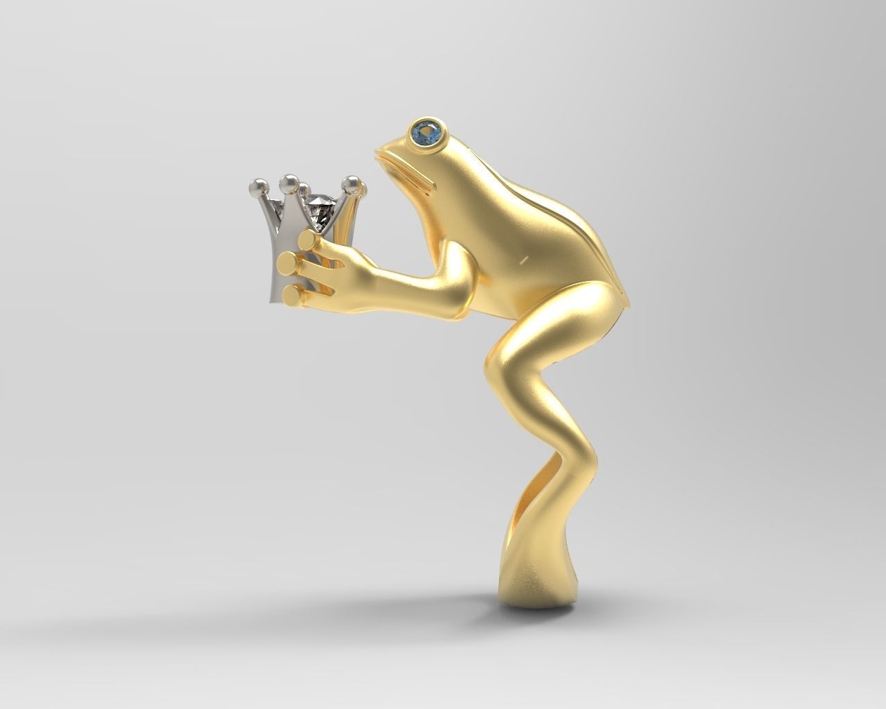 R 004 ring frog 3D print model_8