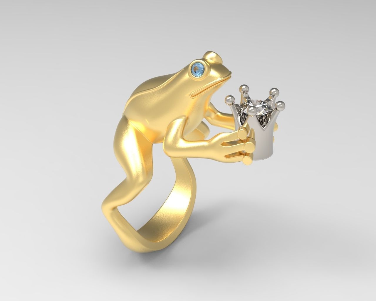 R 004 ring frog 3D print model_1