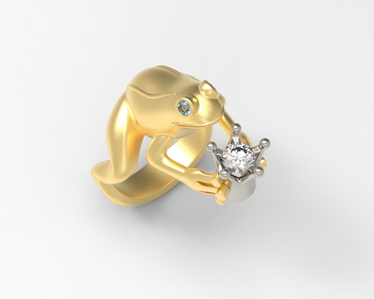 R 004 ring frog 3D print model_4