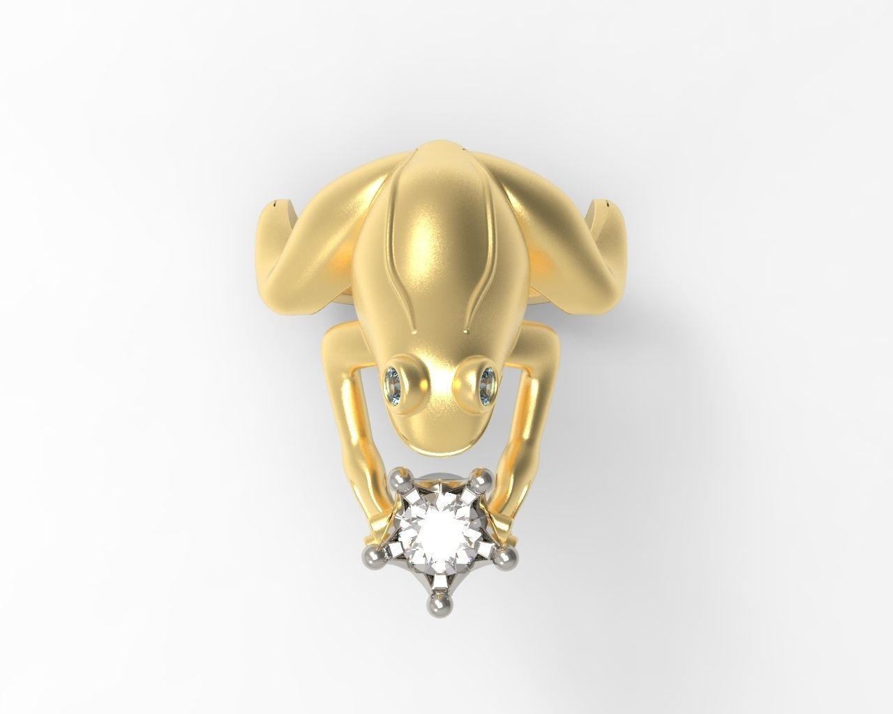 R 004 ring frog 3D print model_5