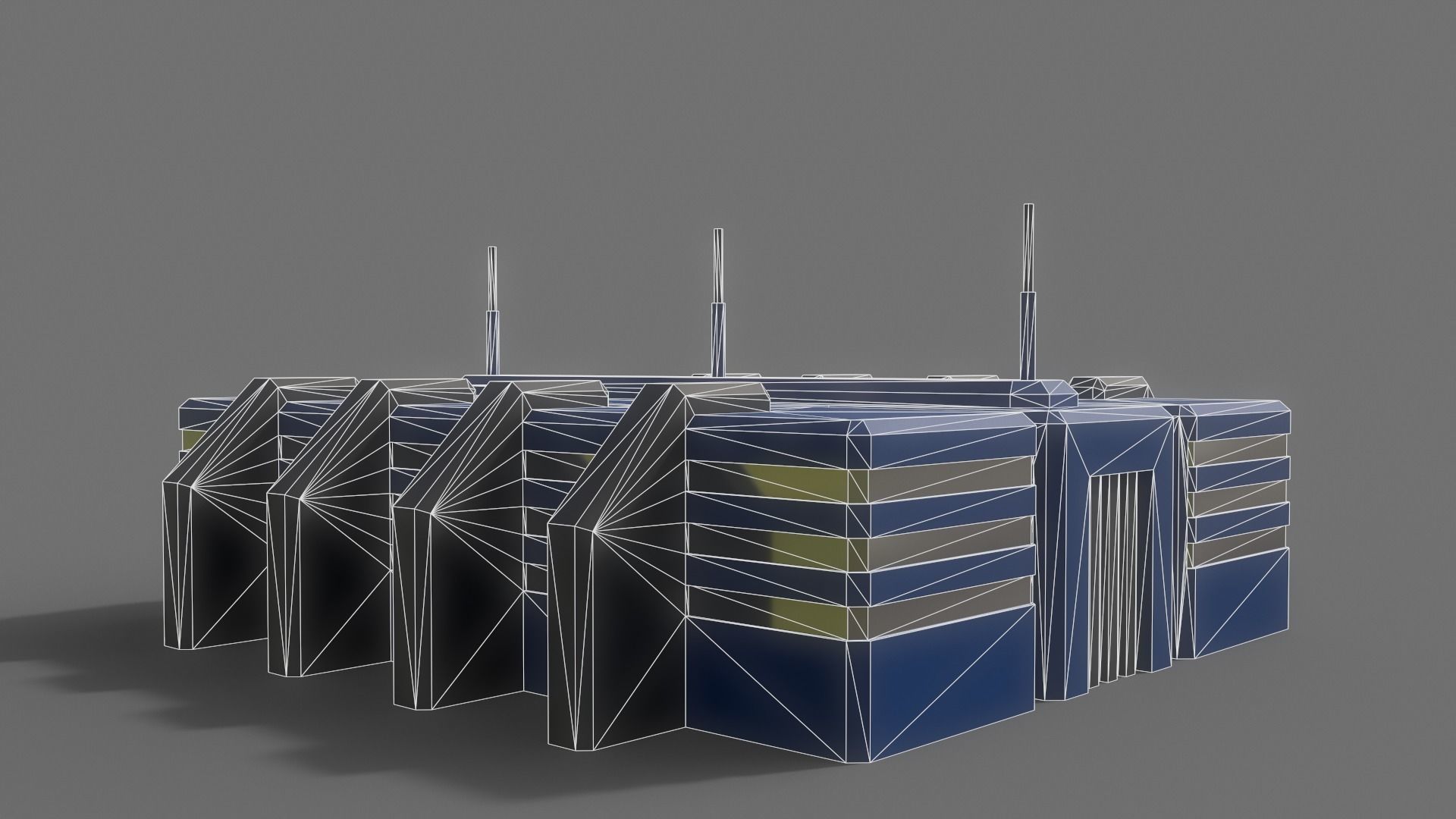 PBR Sci-Fi Building A10 Low-poly 3D model_11