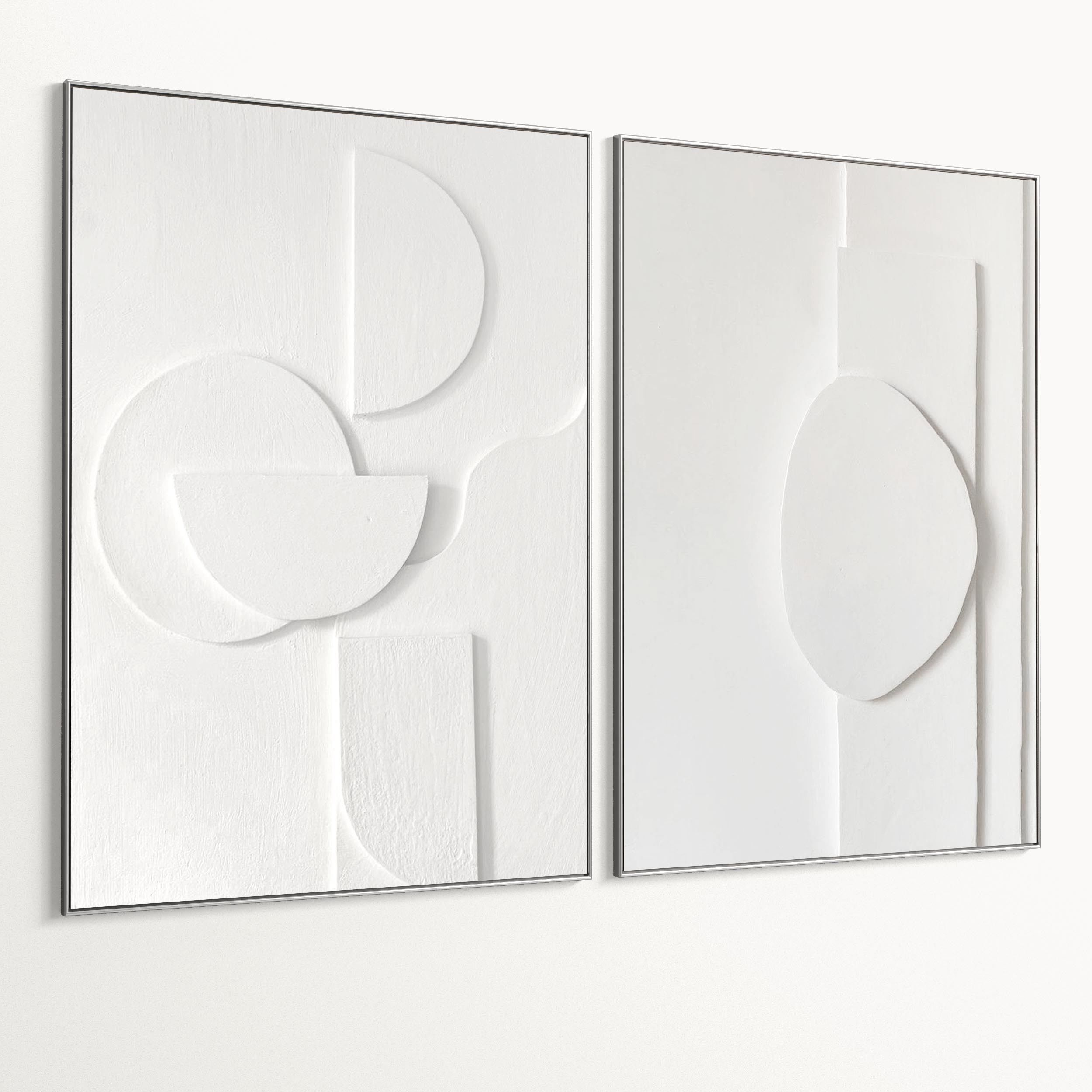 Plaster Two Photo Frame 494 Low-poly 3D model_4