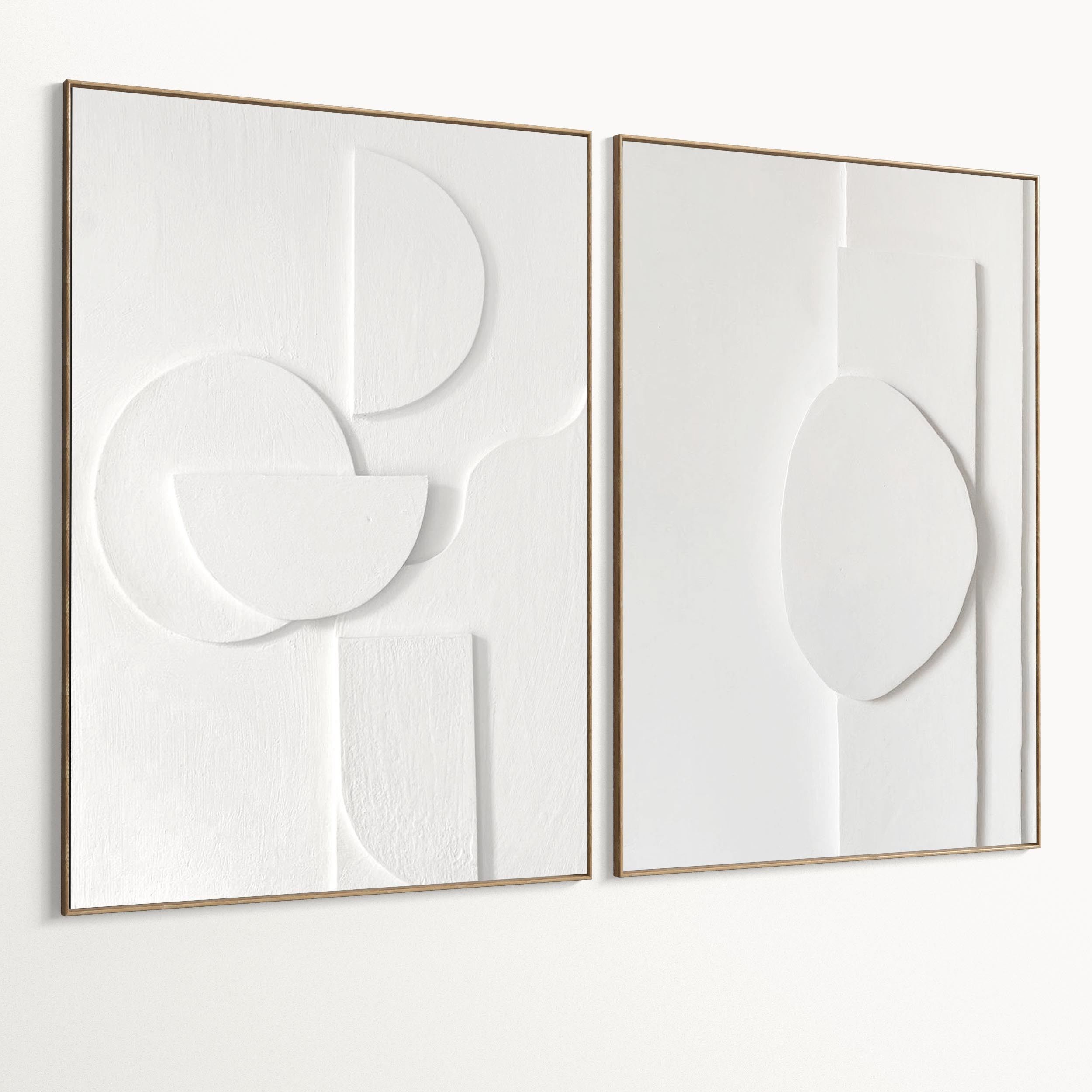 Plaster Two Photo Frame 494 Low-poly 3D model_1