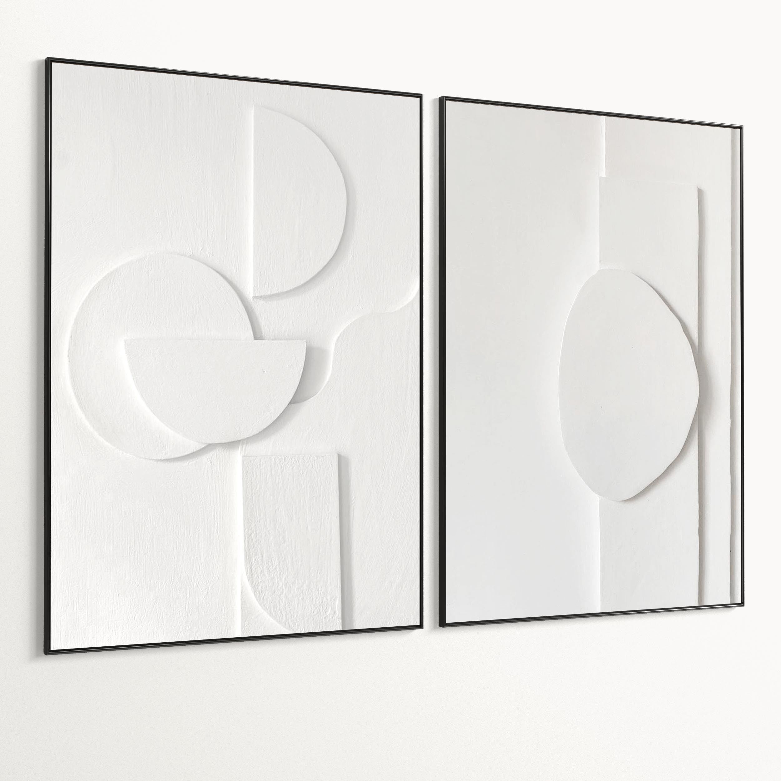 Plaster Two Photo Frame 494 Low-poly 3D model_5