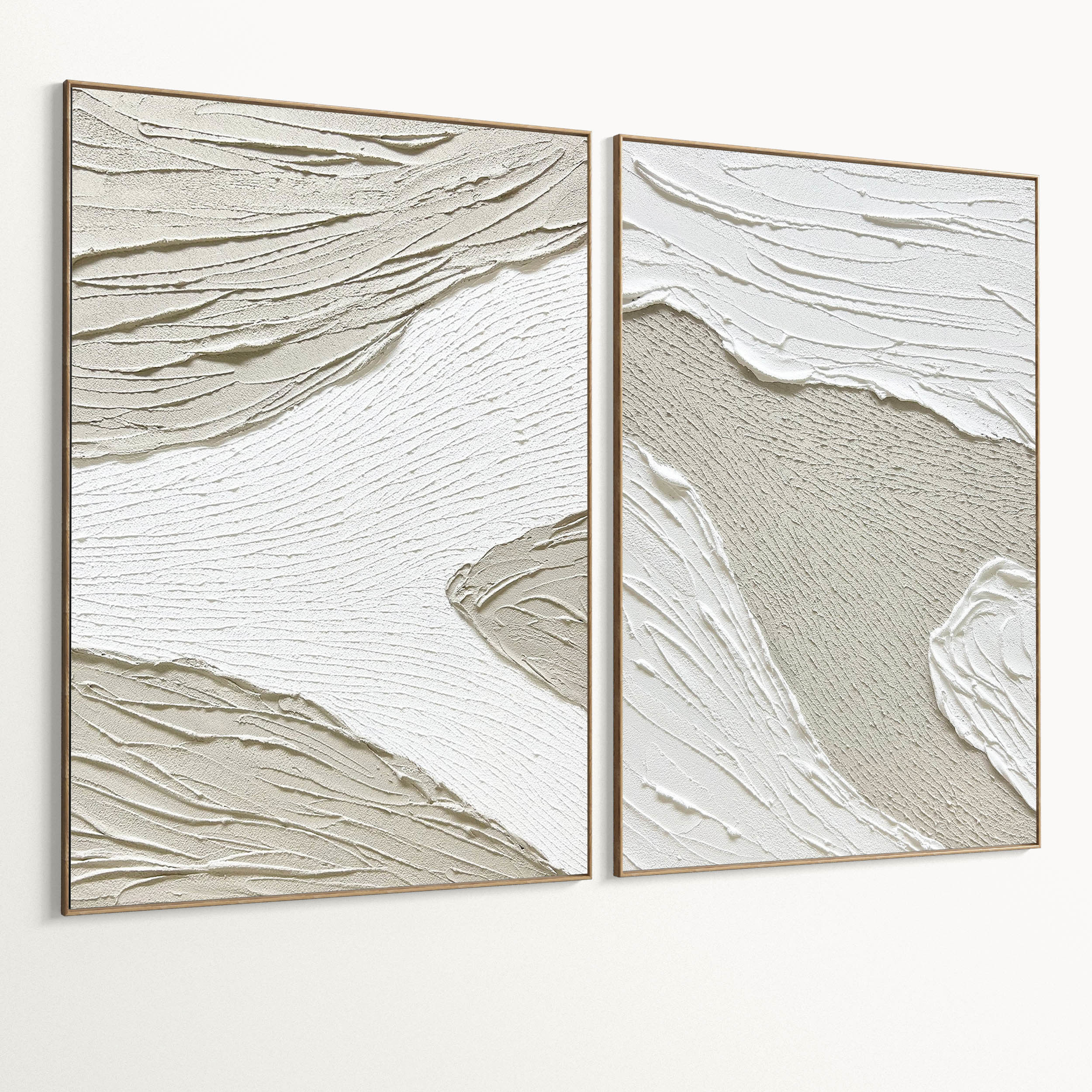 Plaster Two Photo Frame 495 Low-poly 3D model_1