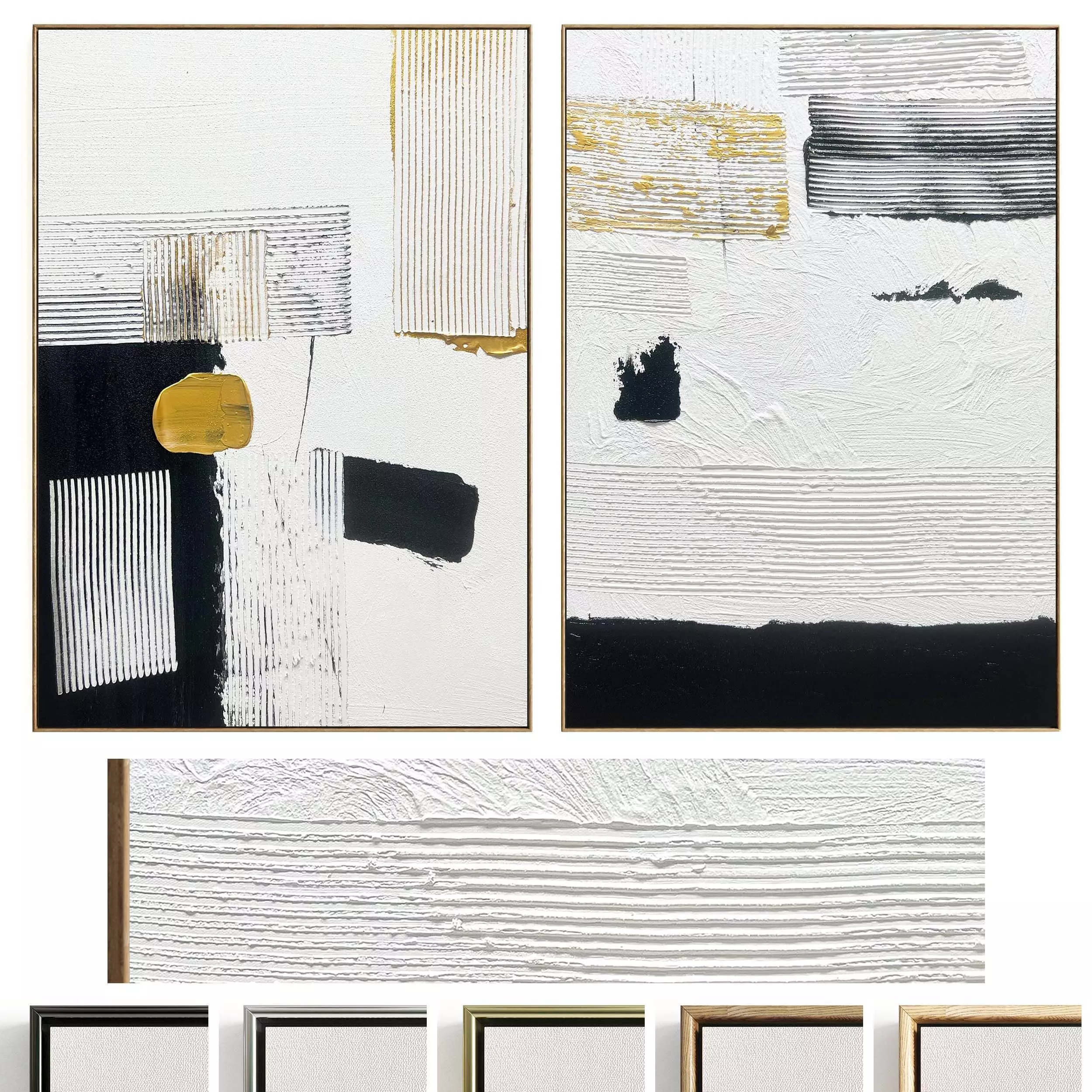 Plaster Two Photo Frame 496 Low-poly 3D model_0