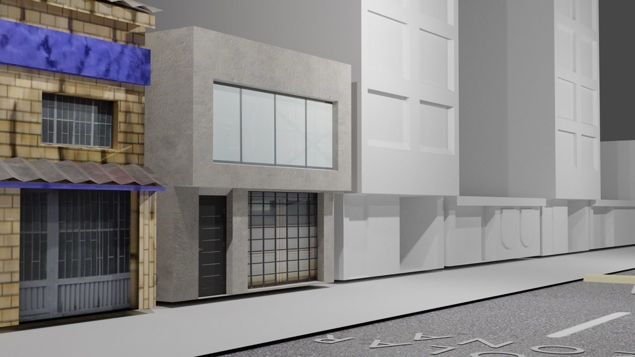 Colombian Style House Low-poly 3D model_13