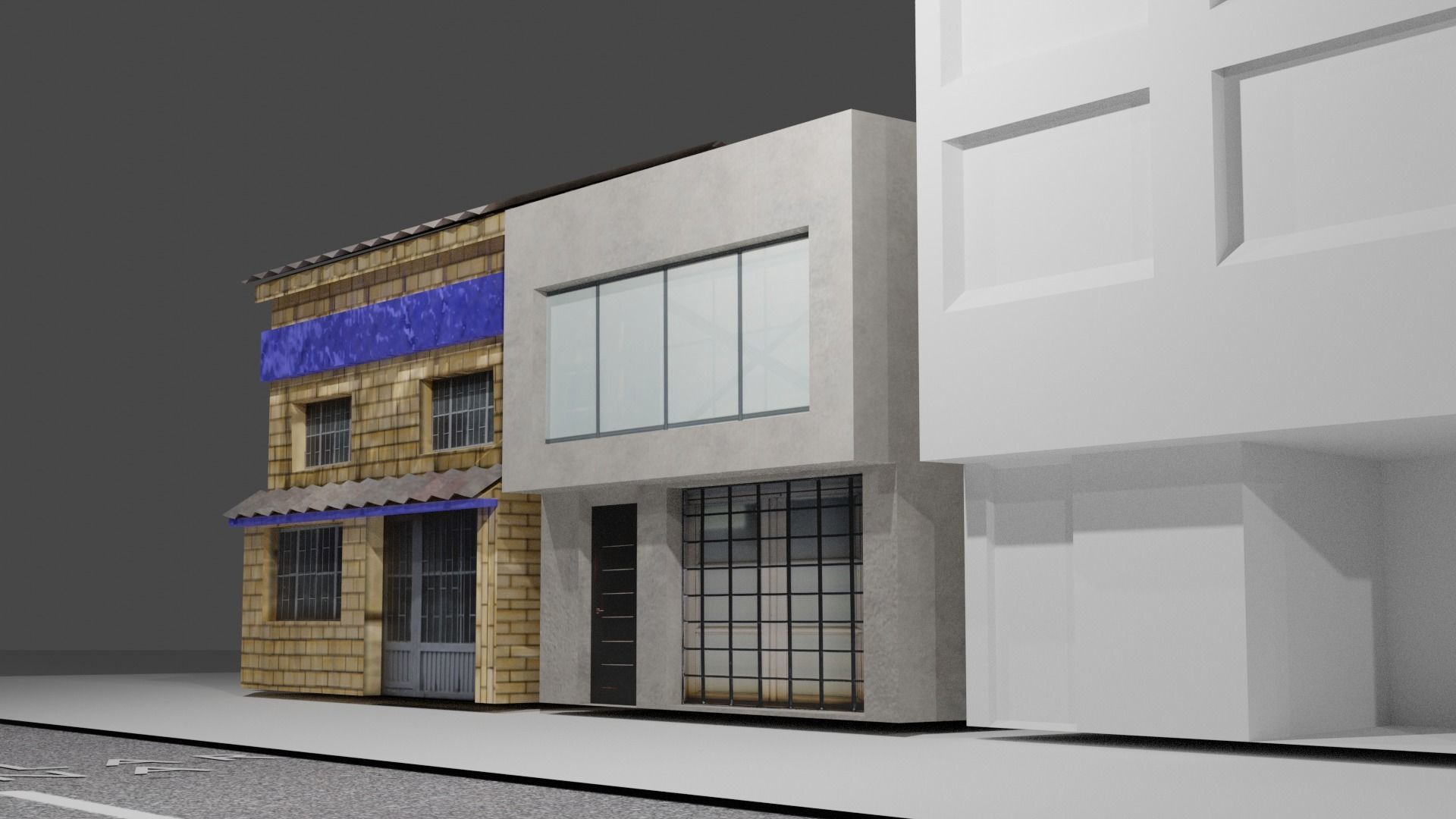 Colombian Style House Low-poly 3D model_14