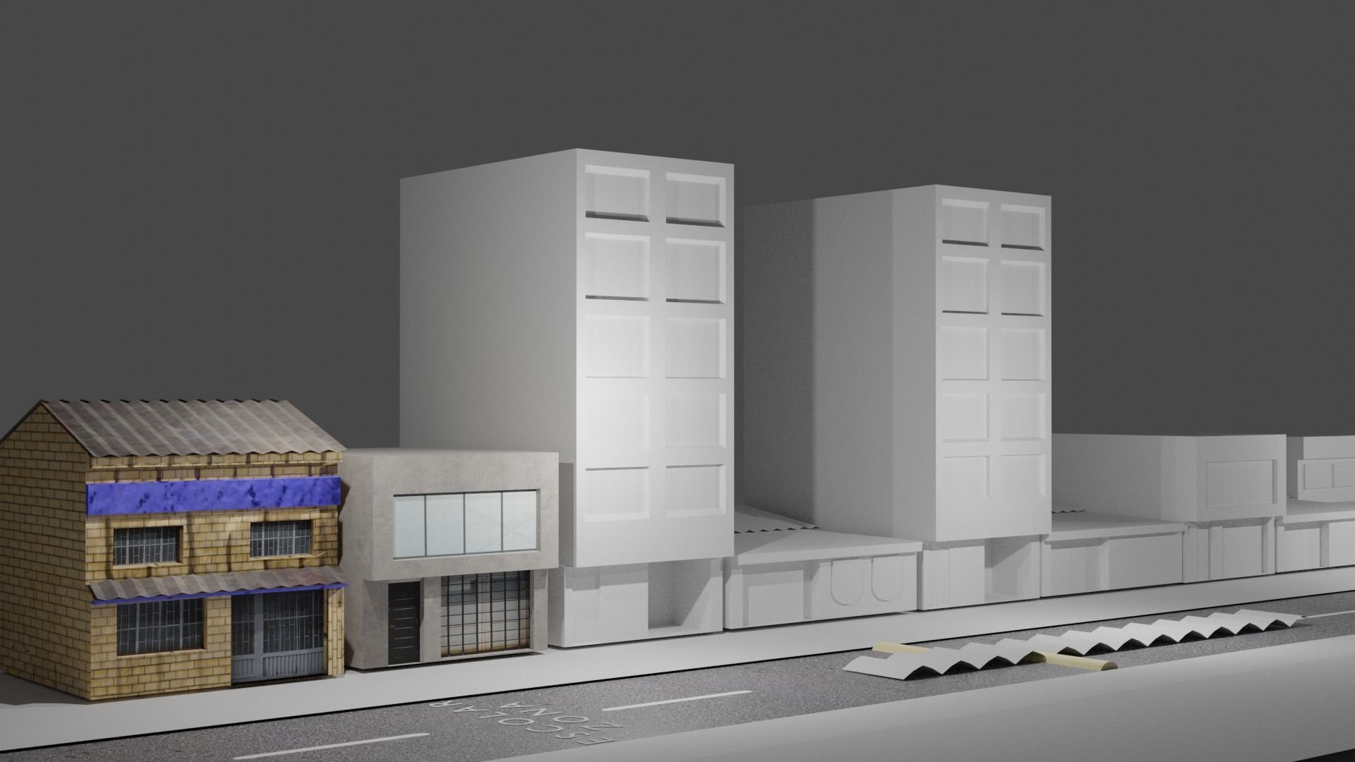 Colombian Style House Low-poly 3D model_18