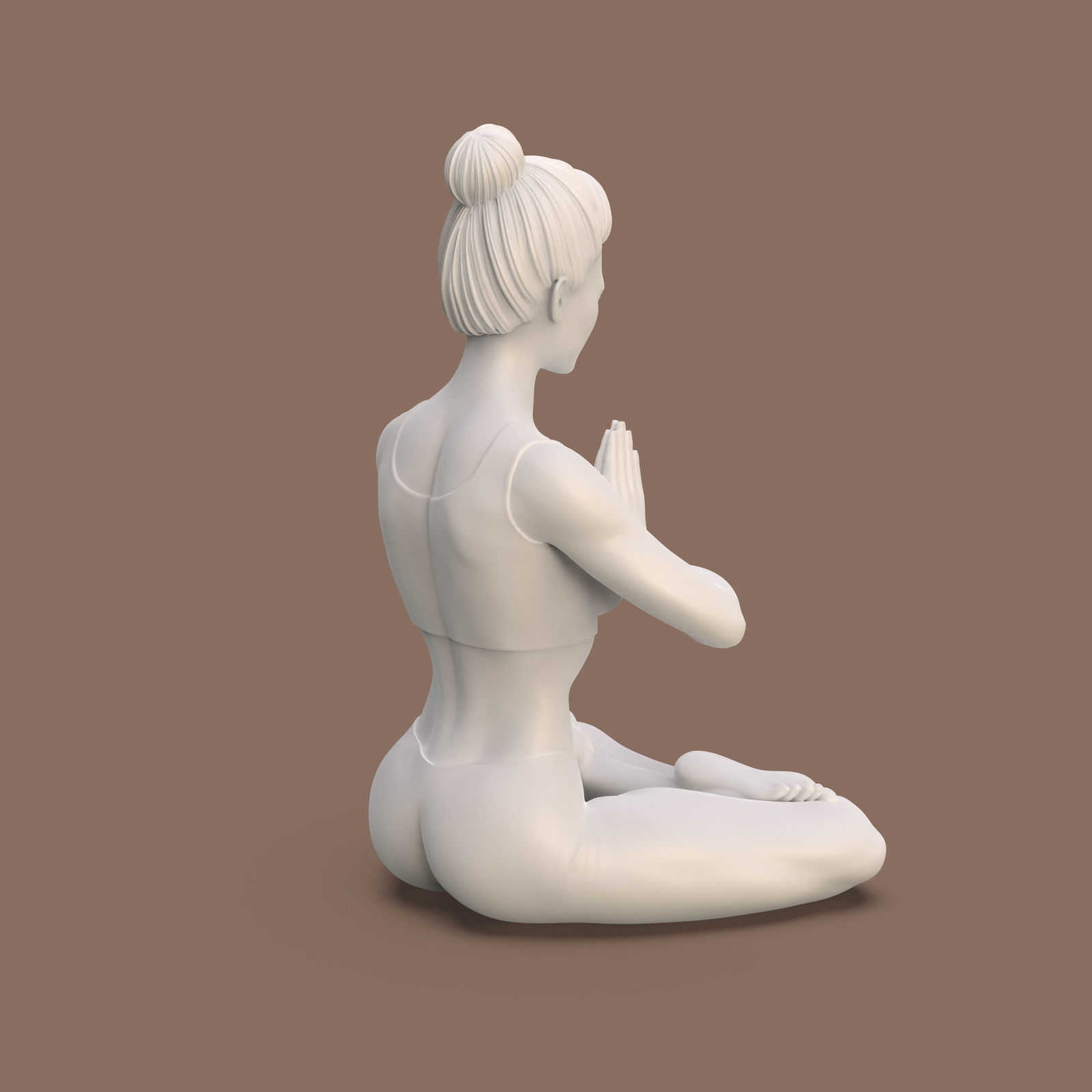 woman yoga 3D print model_3