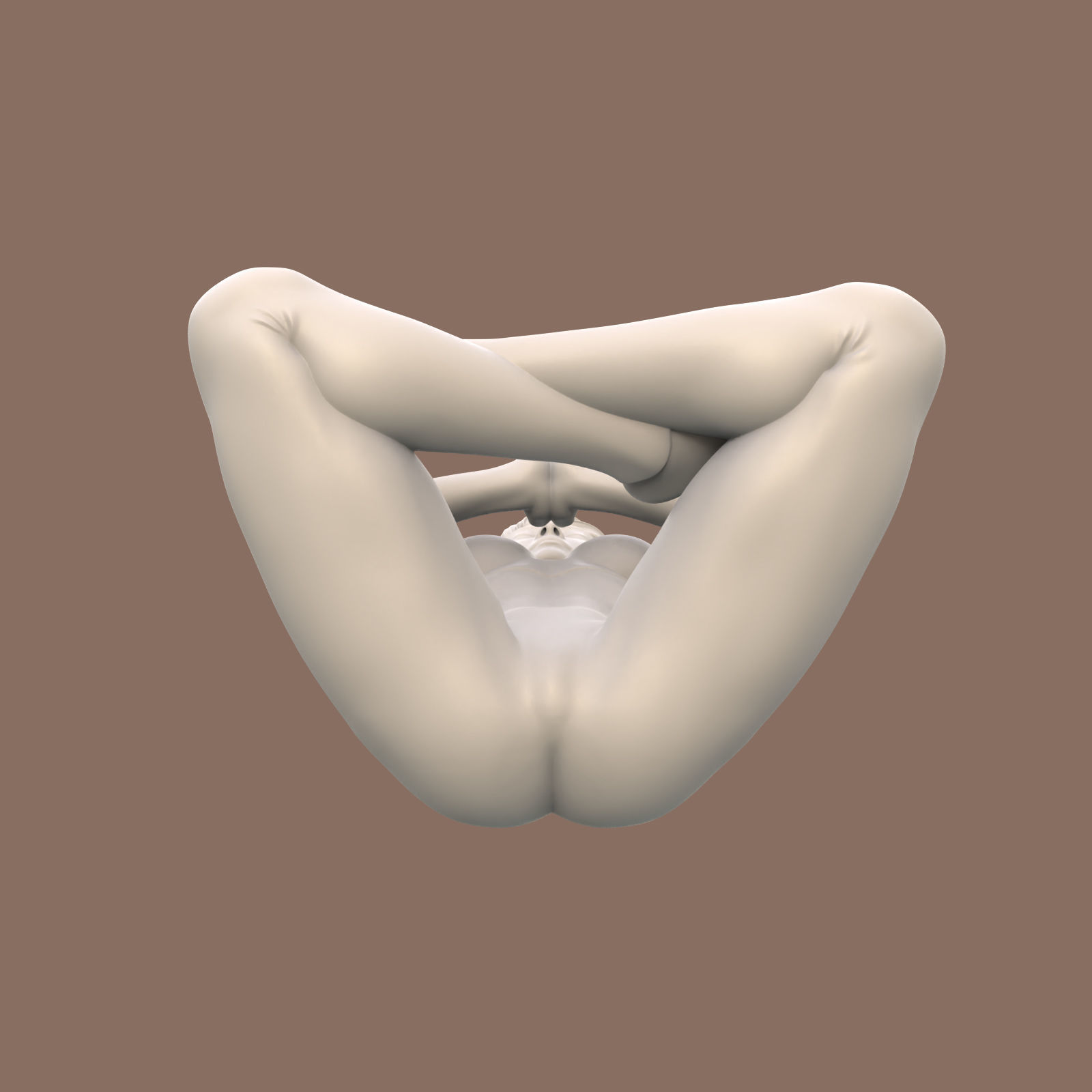 woman yoga 3D print model_6