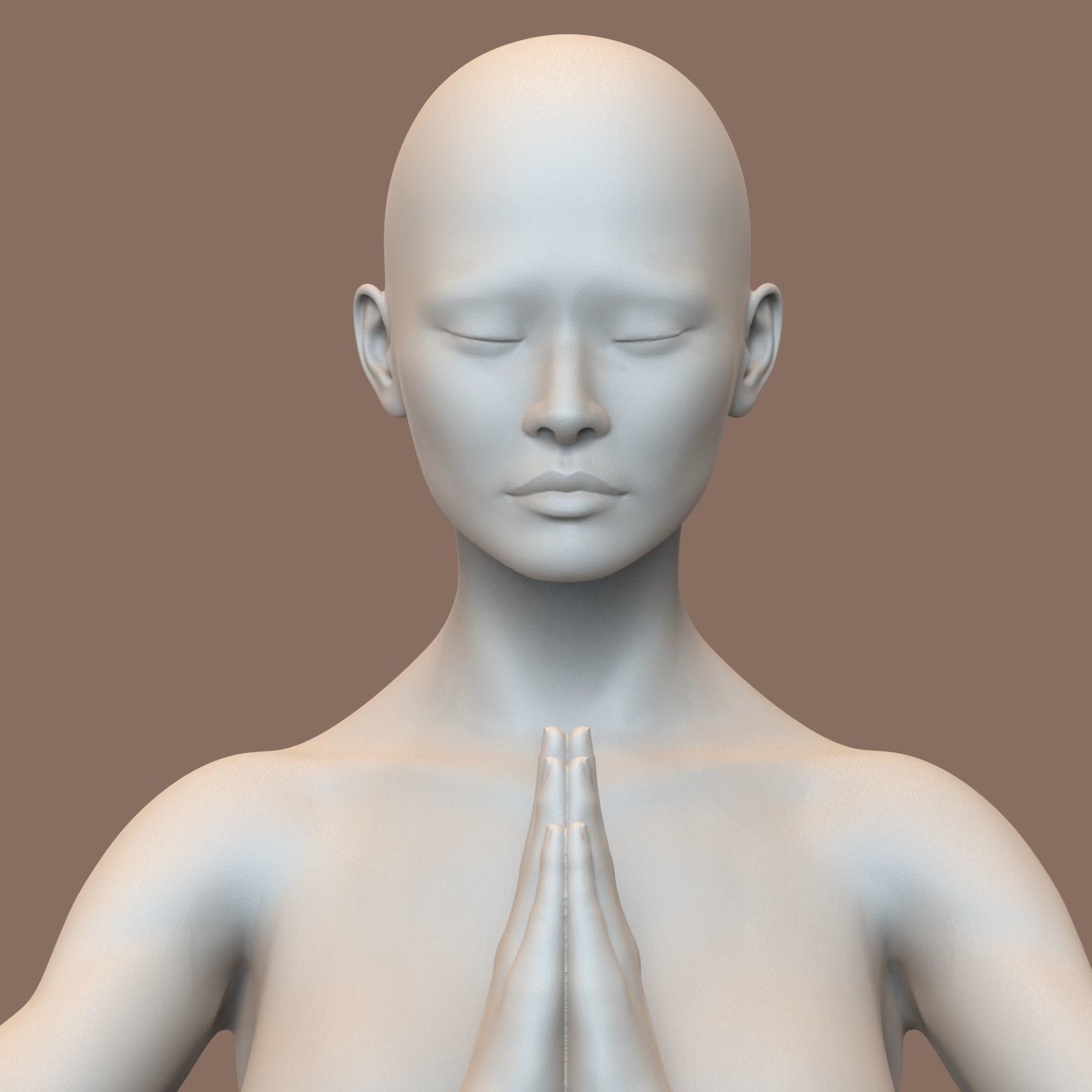woman yoga 3D print model_14