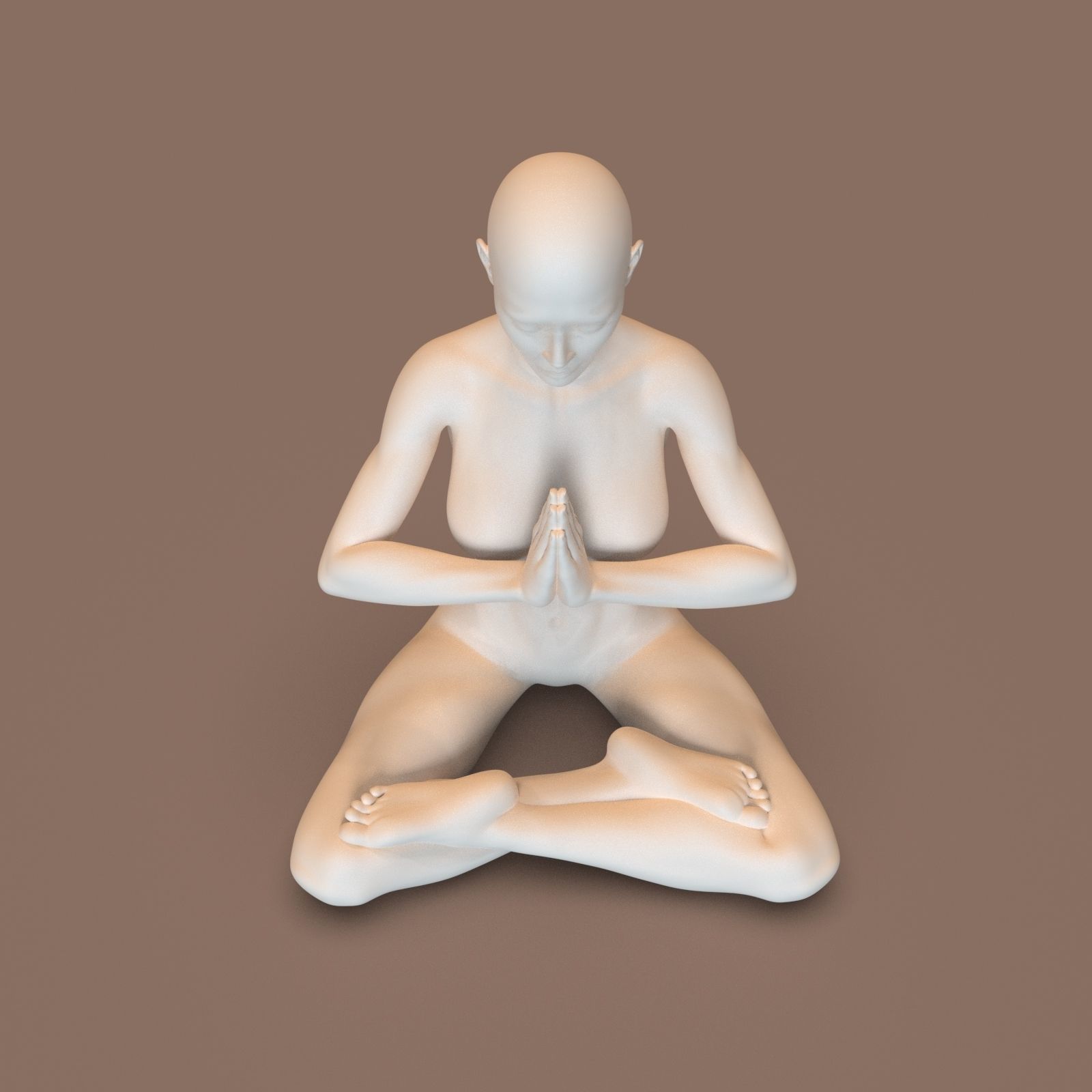 woman yoga 3D print model_12