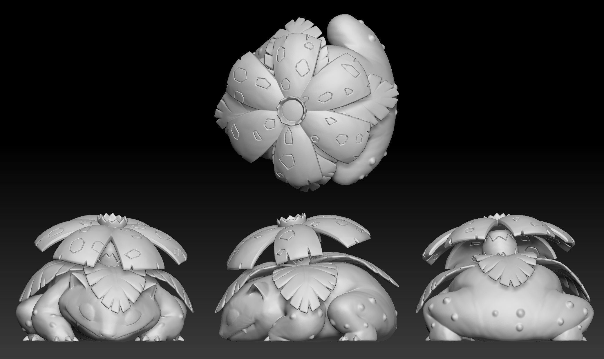 Pokemon Bulbasaur Ivysaur Venusaur 3D print model_3