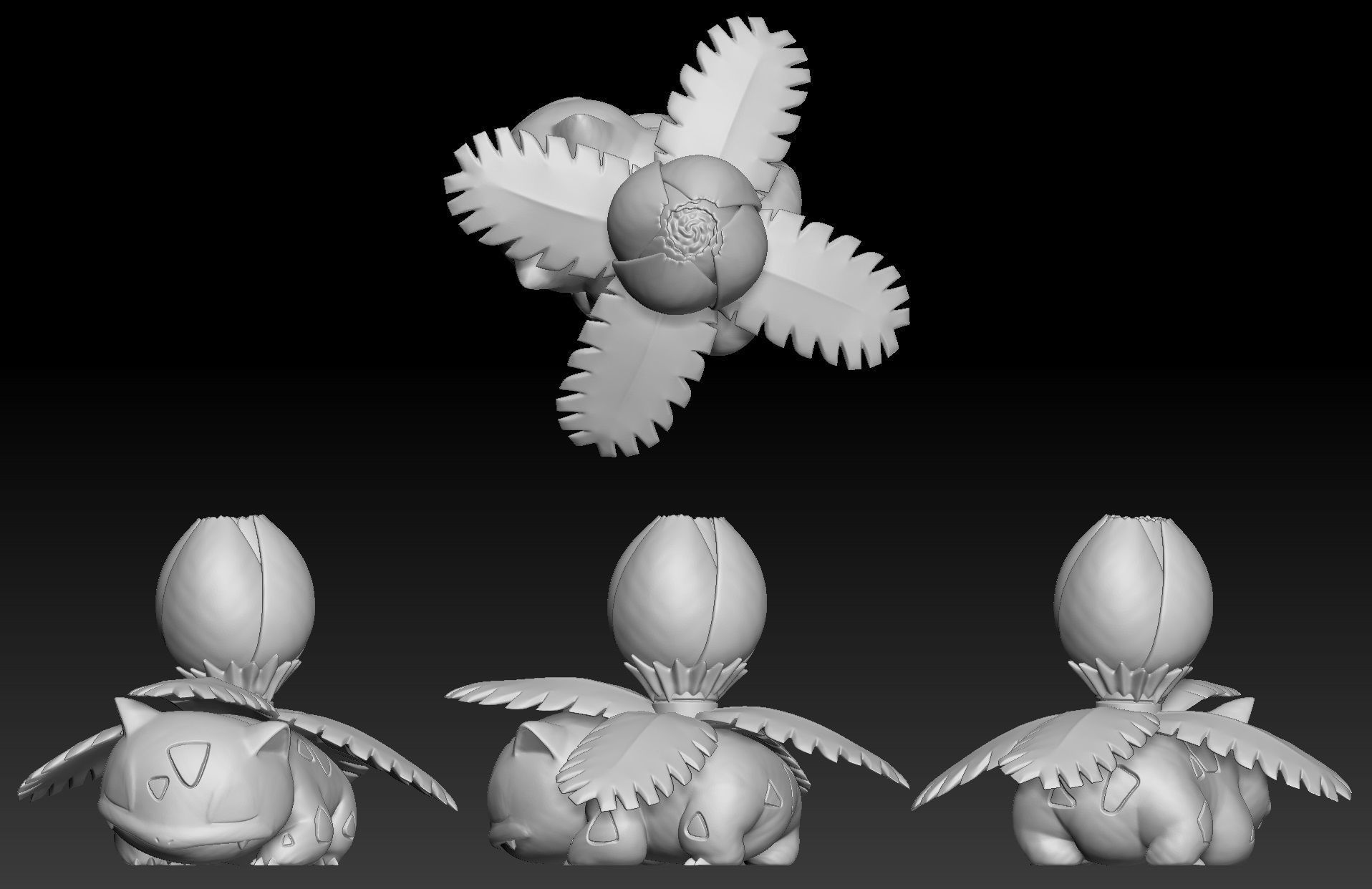 Pokemon Bulbasaur Ivysaur Venusaur 3D print model_2