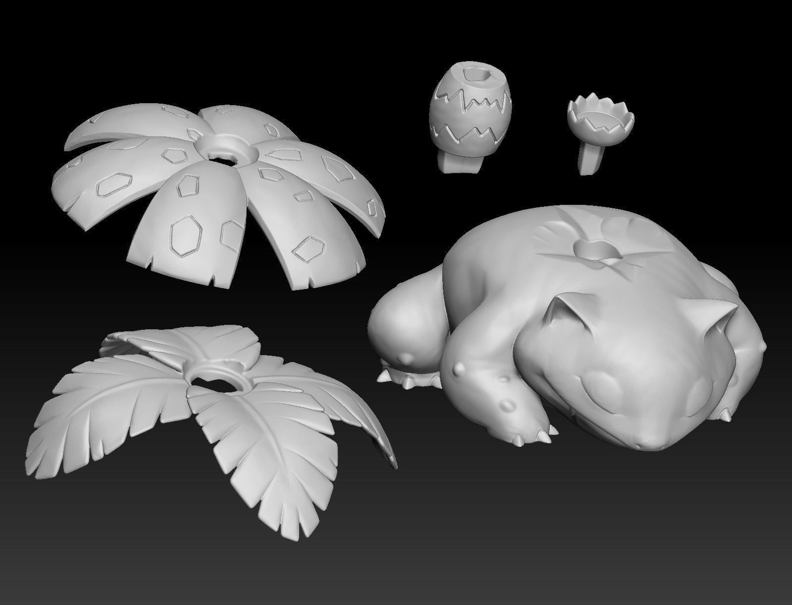 Pokemon Bulbasaur Ivysaur Venusaur 3D print model_5