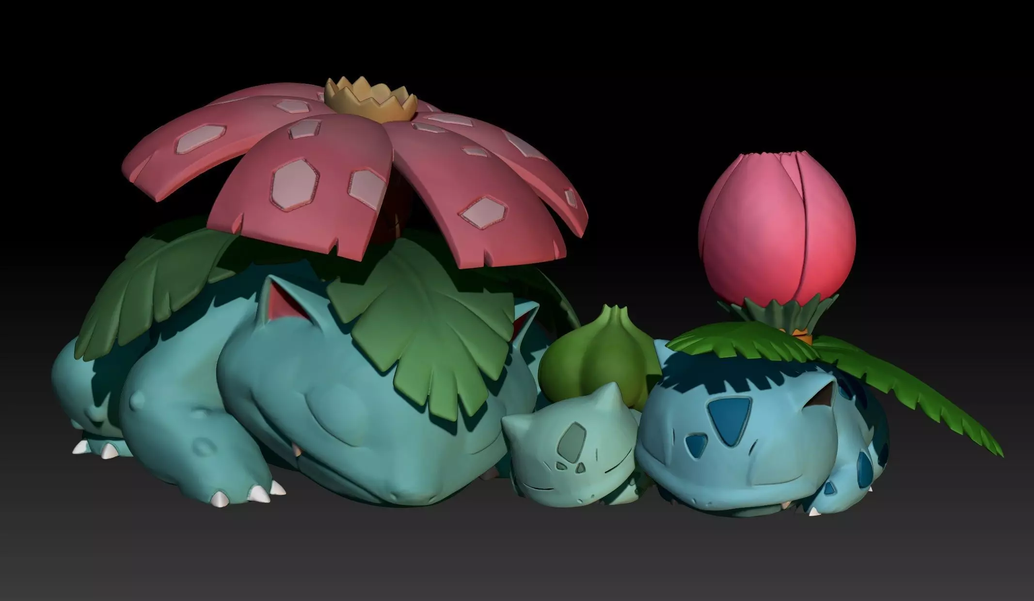 Pokemon Bulbasaur Ivysaur Venusaur 3D print model_0