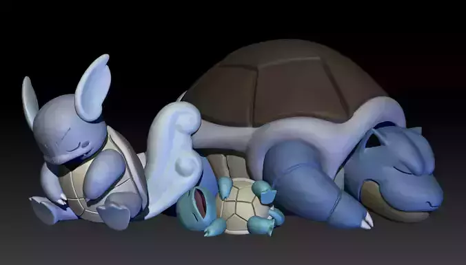 Pokemon Squirtle Wartortle Blastoise