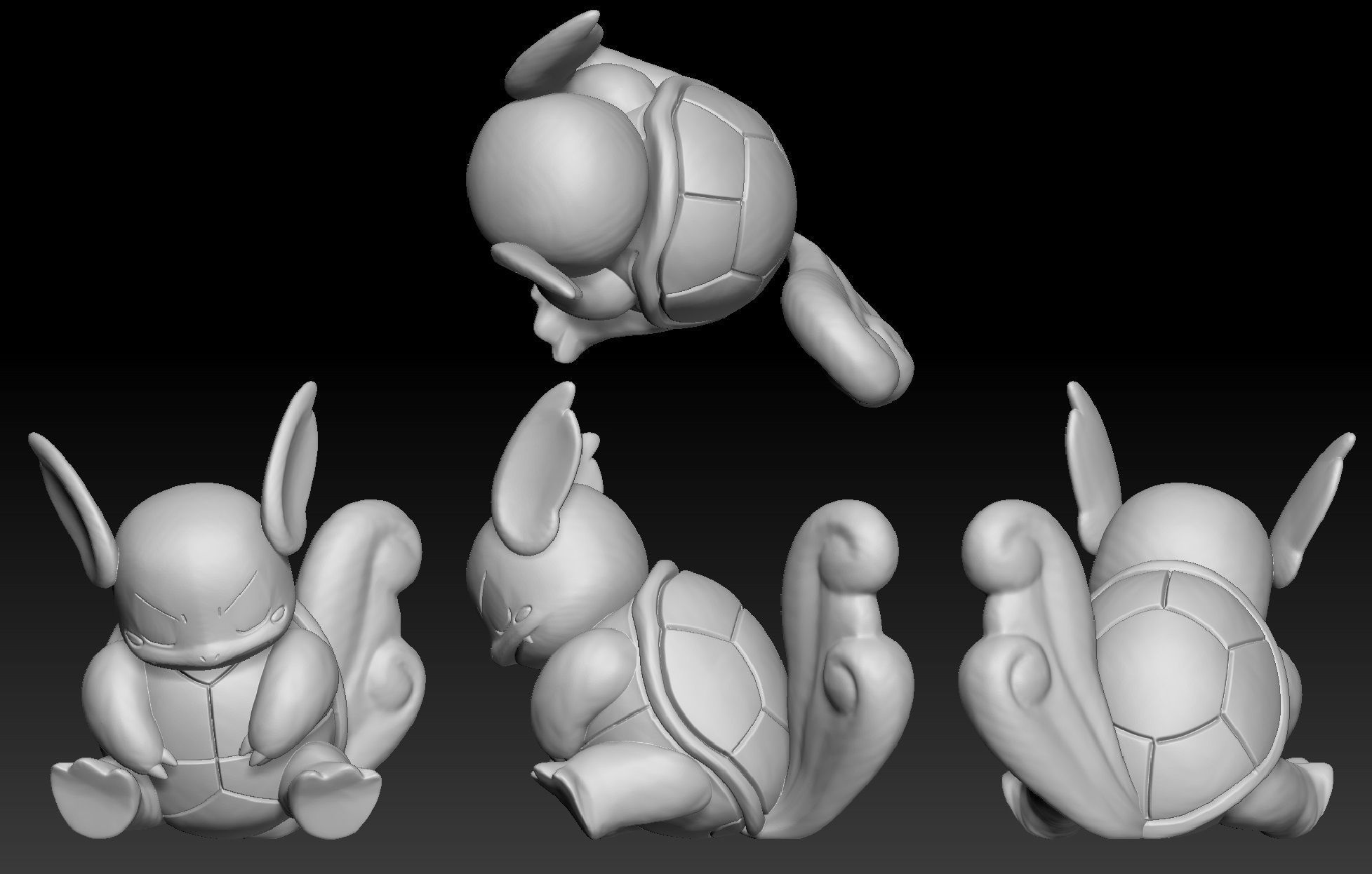 Pokemon Squirtle Wartortle Blastoise 3D print model_2