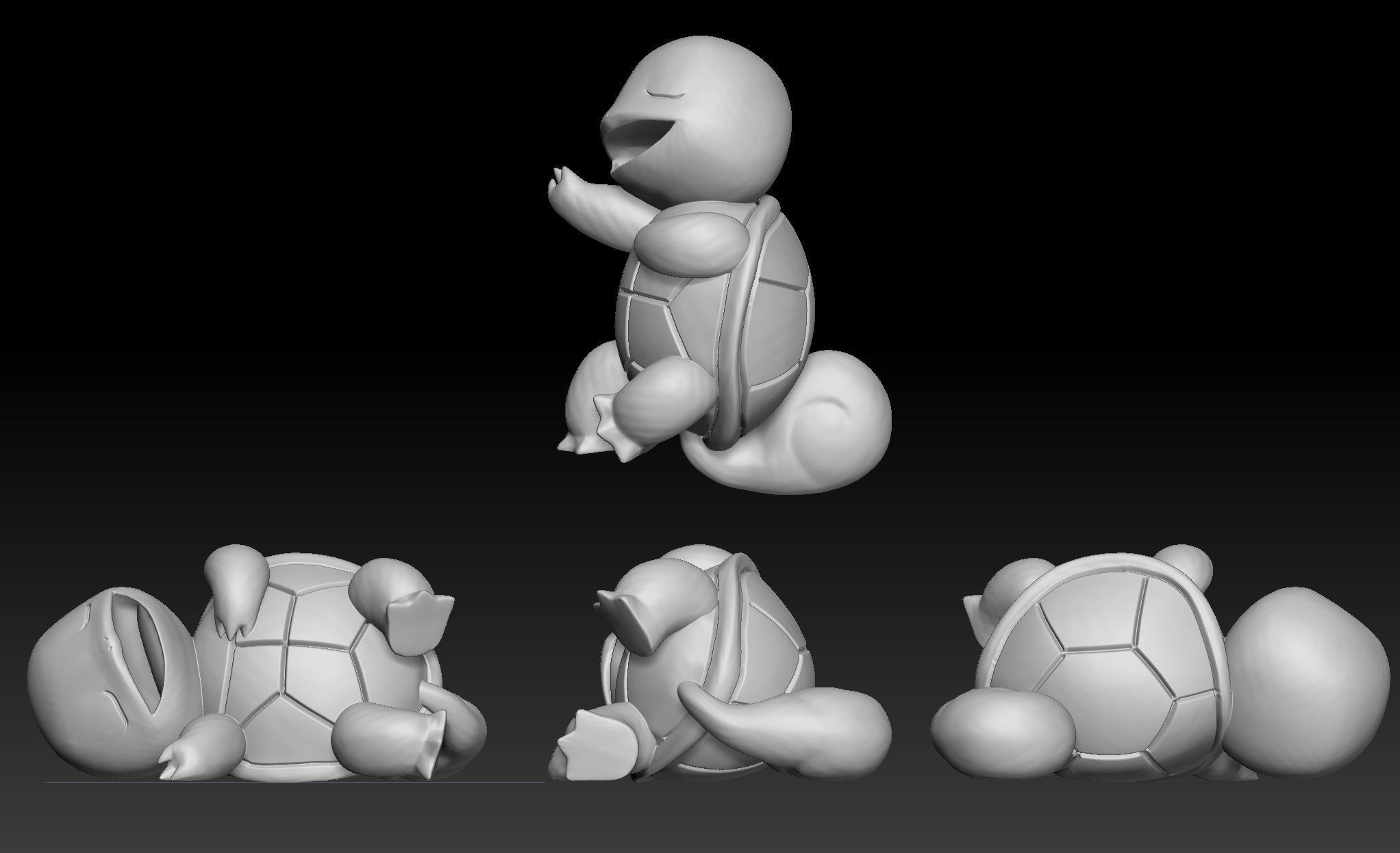 Pokemon Squirtle Wartortle Blastoise 3D print model_1
