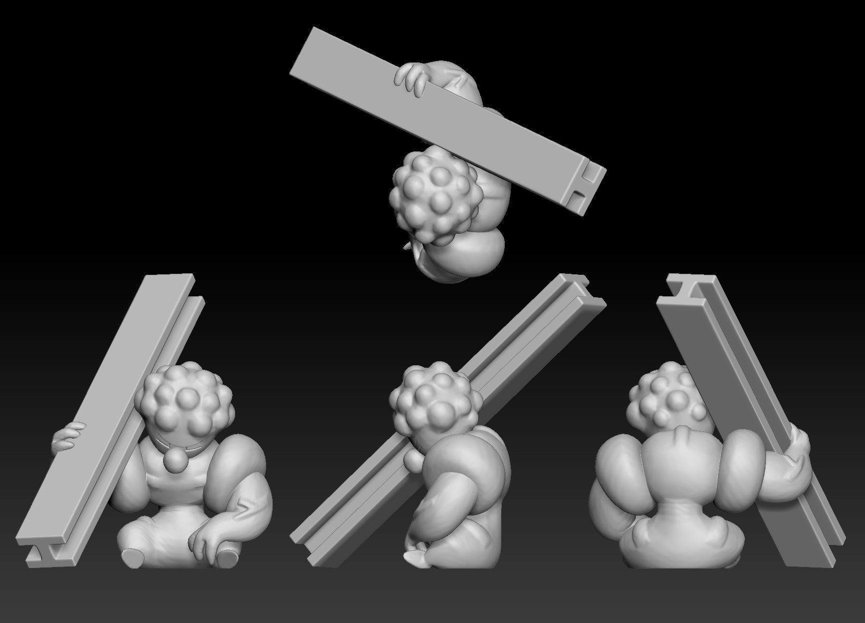 Pokemon Timburr Gurdurr Conkeldurr 3D print model_2