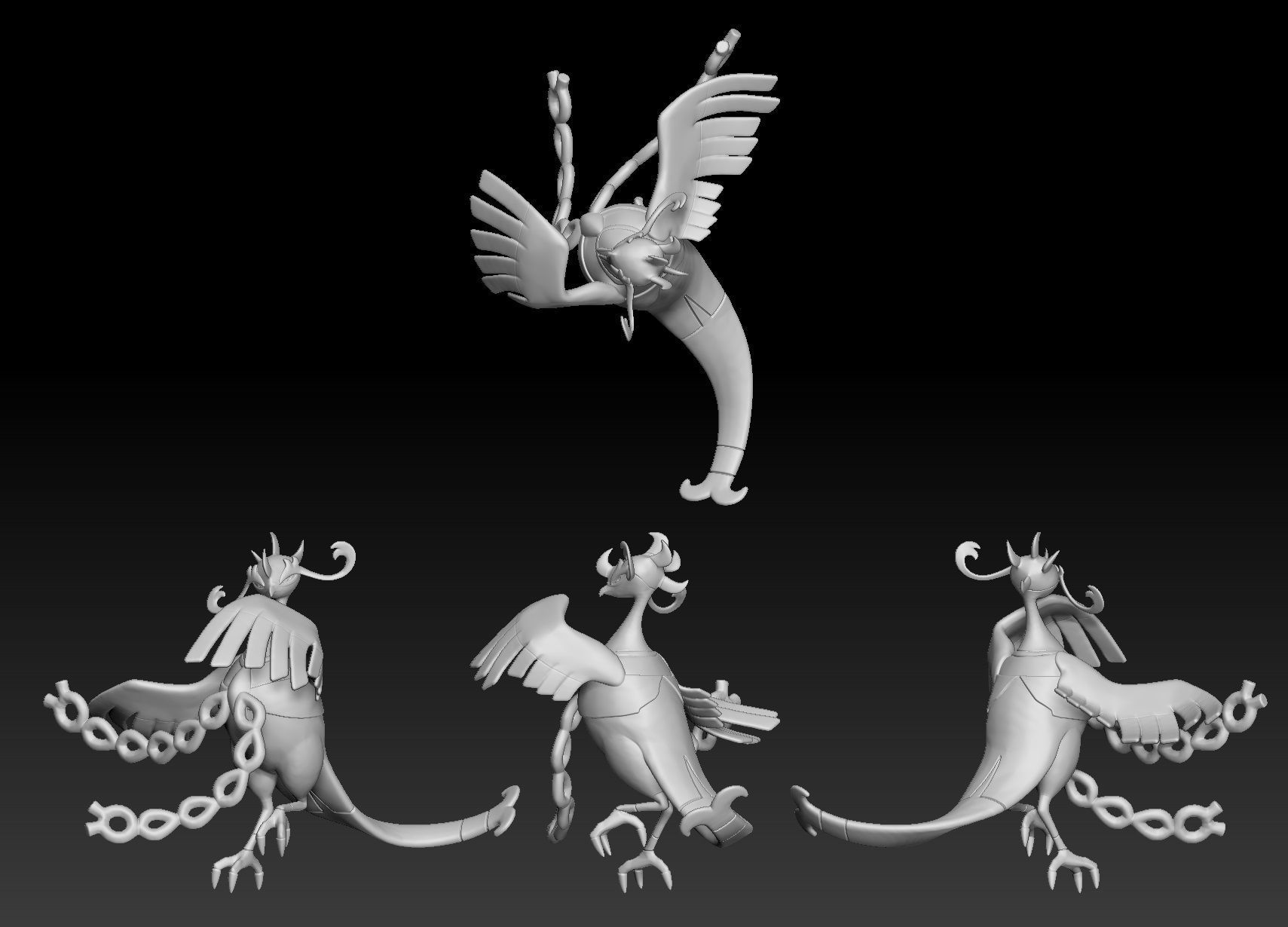 Pokemon Fezandipiti 3D print model_1