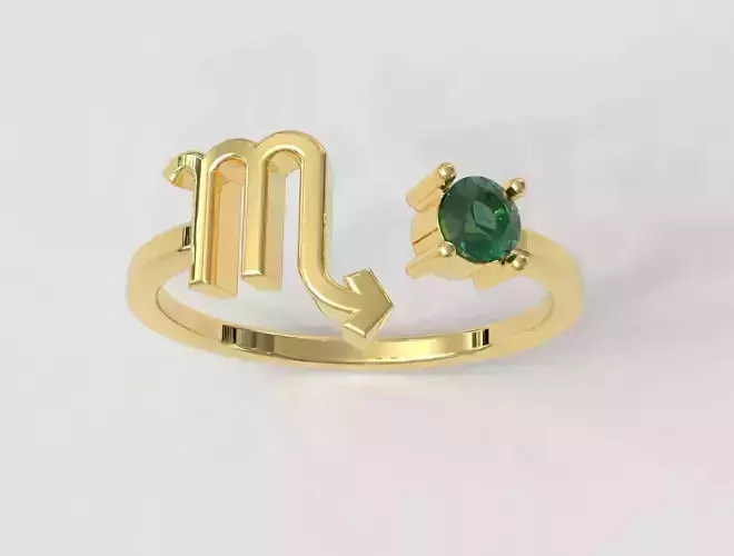 Zodiac Ring - Scorpio 3D print model