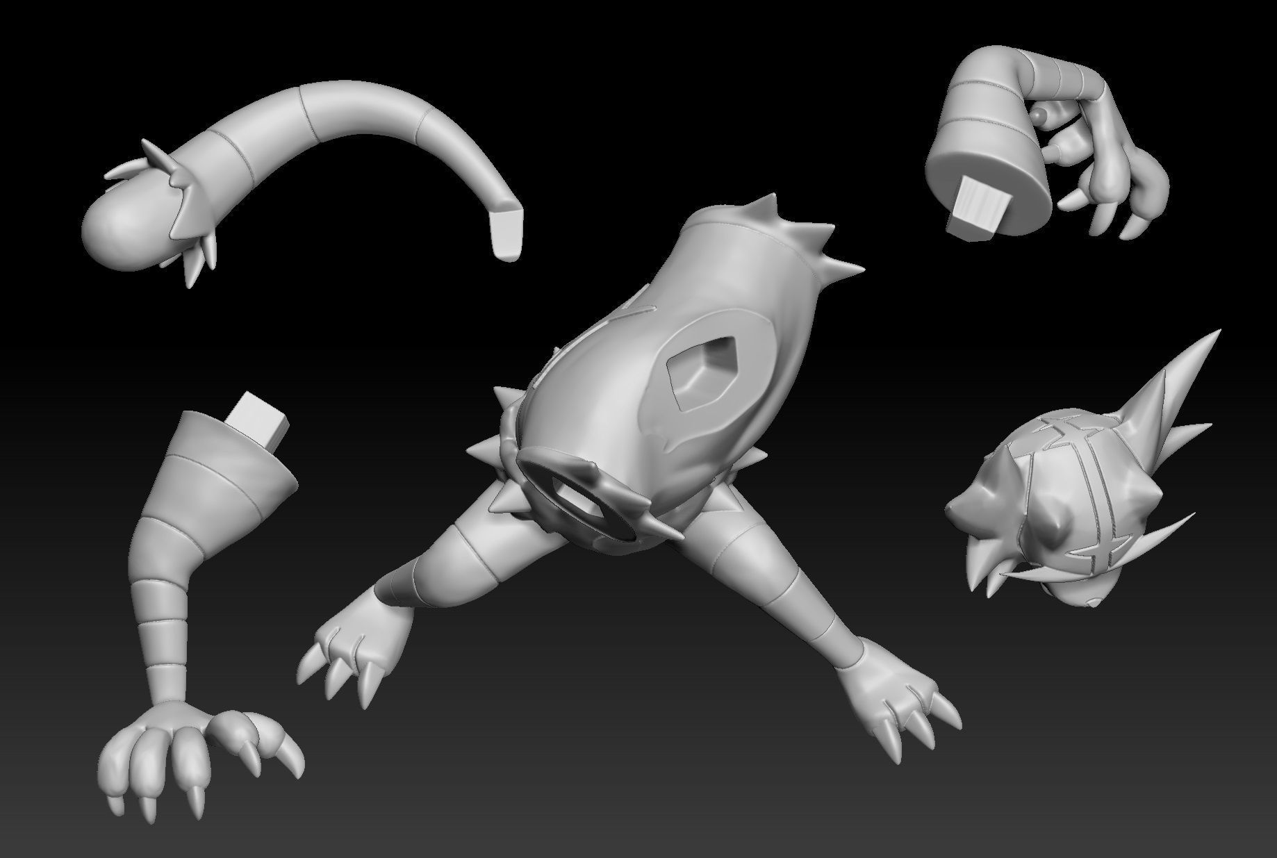 Pokemon Litten Torracat Incineroar 3D print model_6