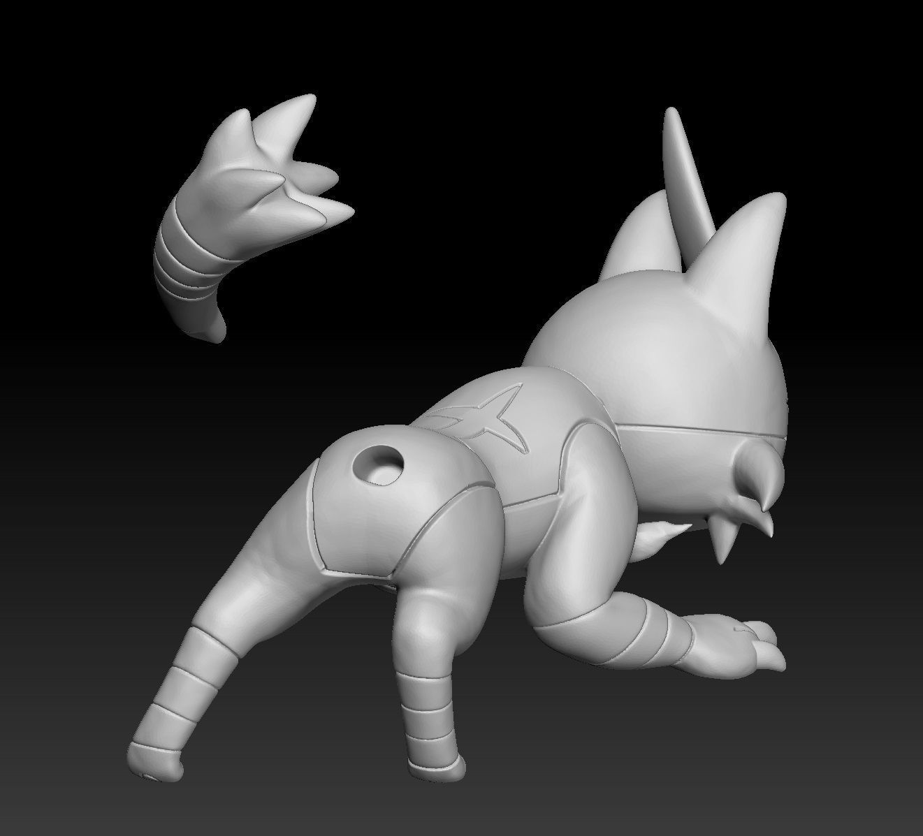 Pokemon Litten Torracat Incineroar 3D print model_5