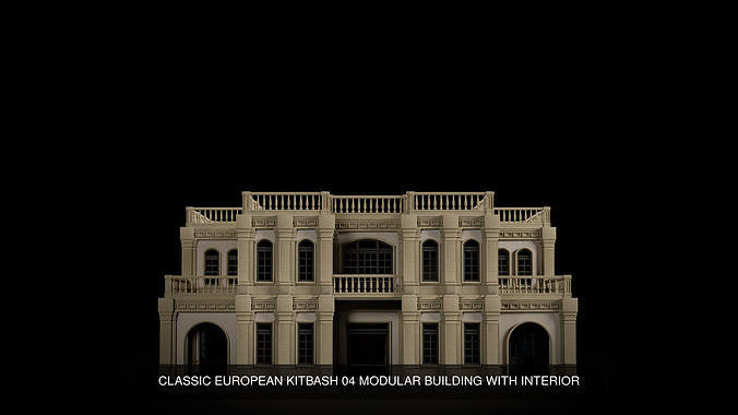 CLASSIC EUROPEAN KITBASH MODULAR BUILDING WITH INTERIOR PACK 5