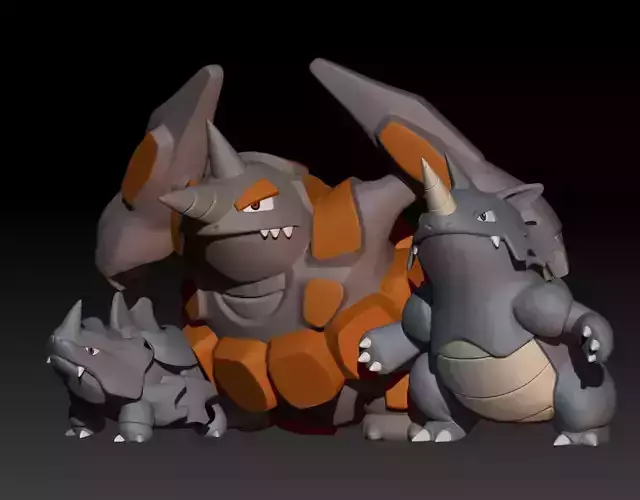 Pokemon Rhyhorn Rhydon Rhyperior