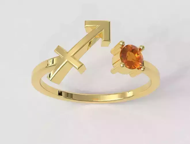 Zodiac Ring - Sagitarius 3D print model