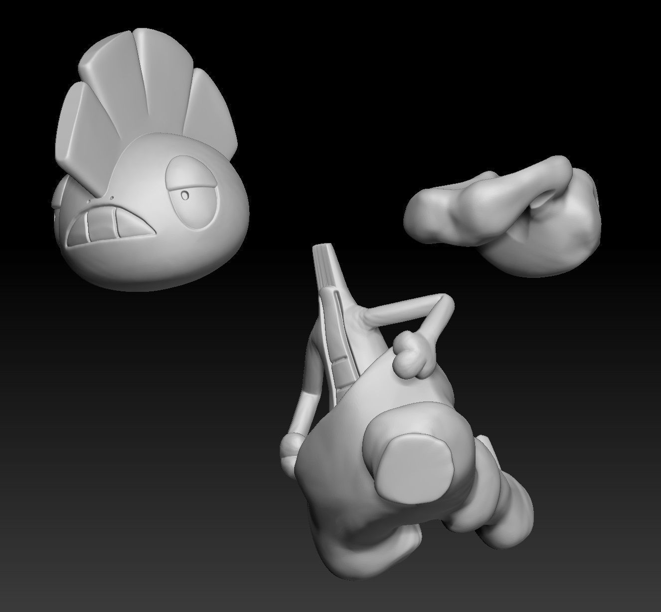 Pokemon Scraggy Scrafty 3D print model_4