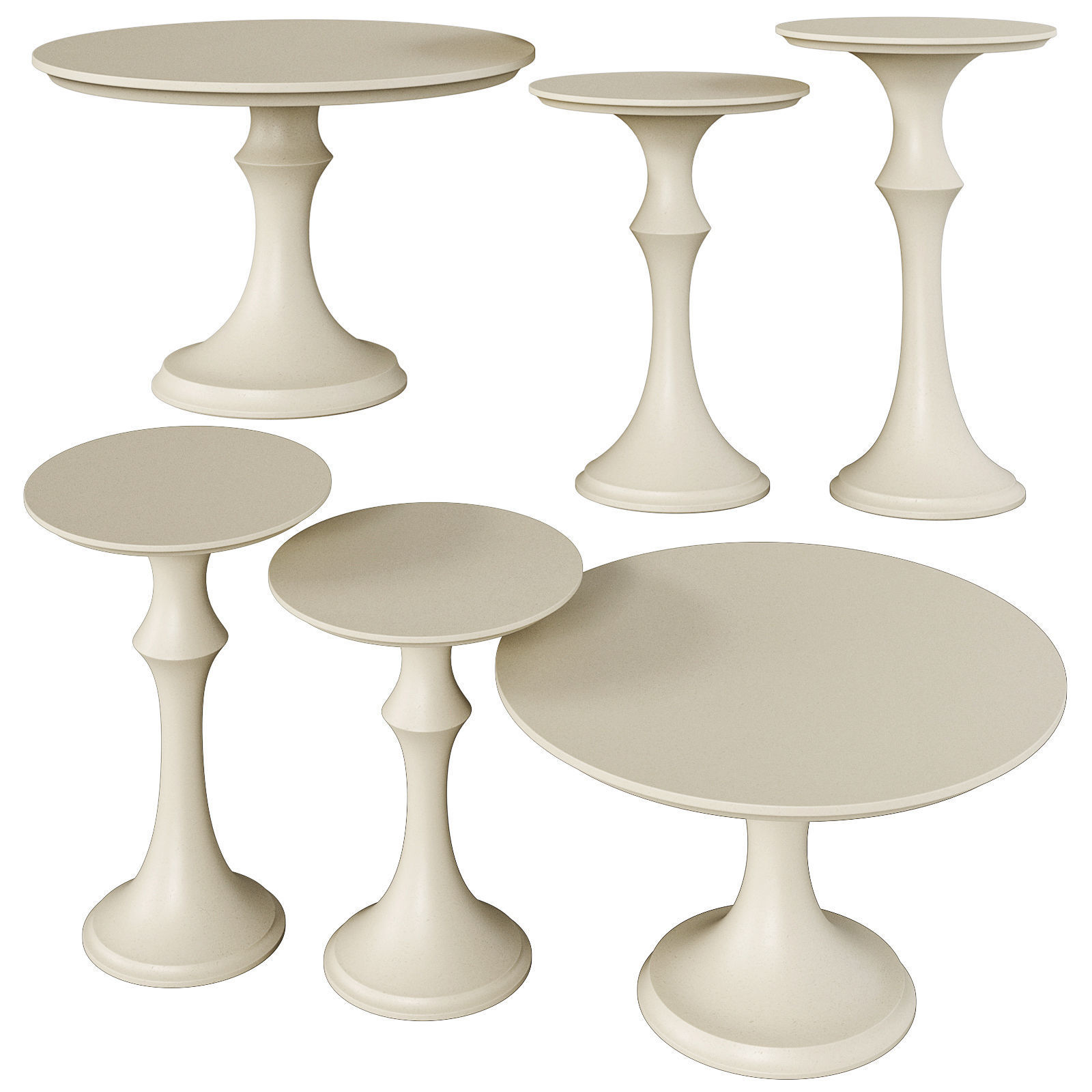 Outdoor tables Spruce from Palecek 3D model_4