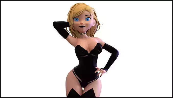 Dominatrix Cartoon Style