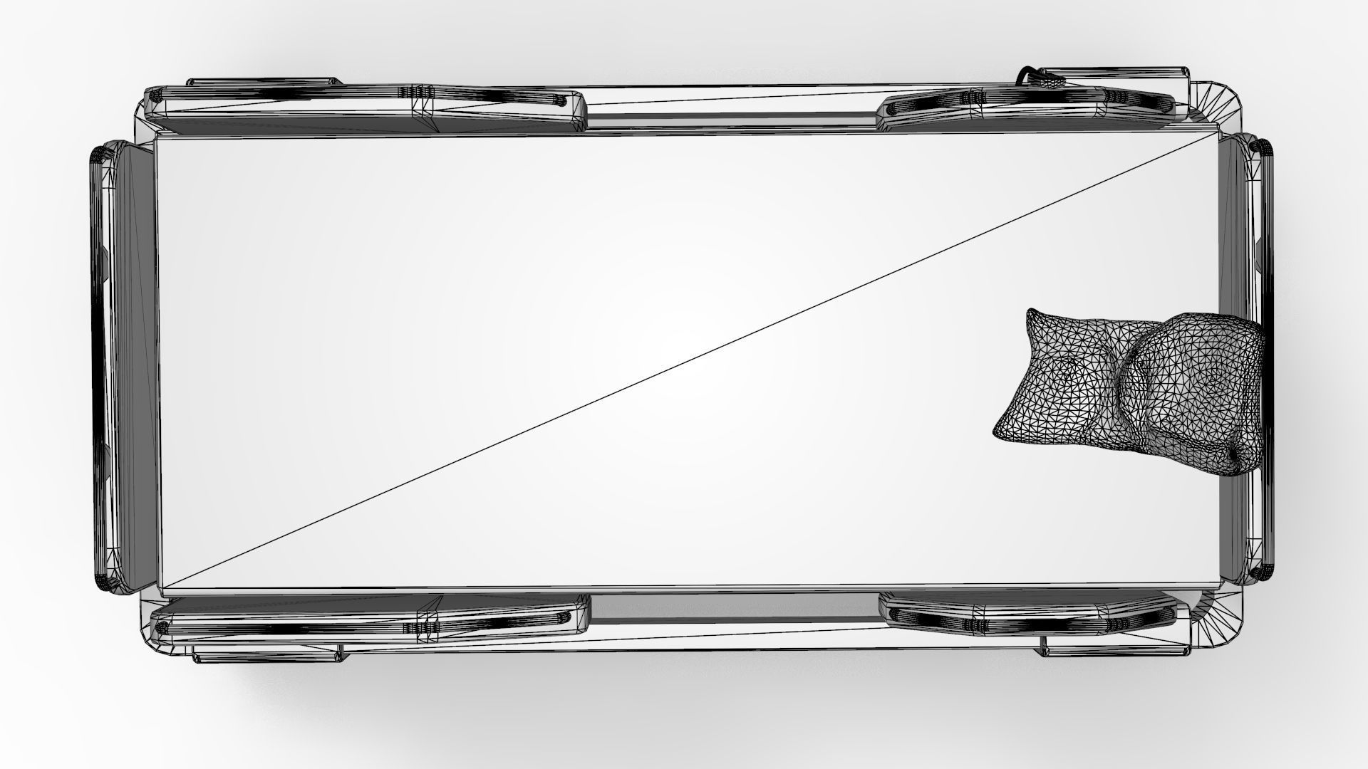 Hospital Bed 3D model_17