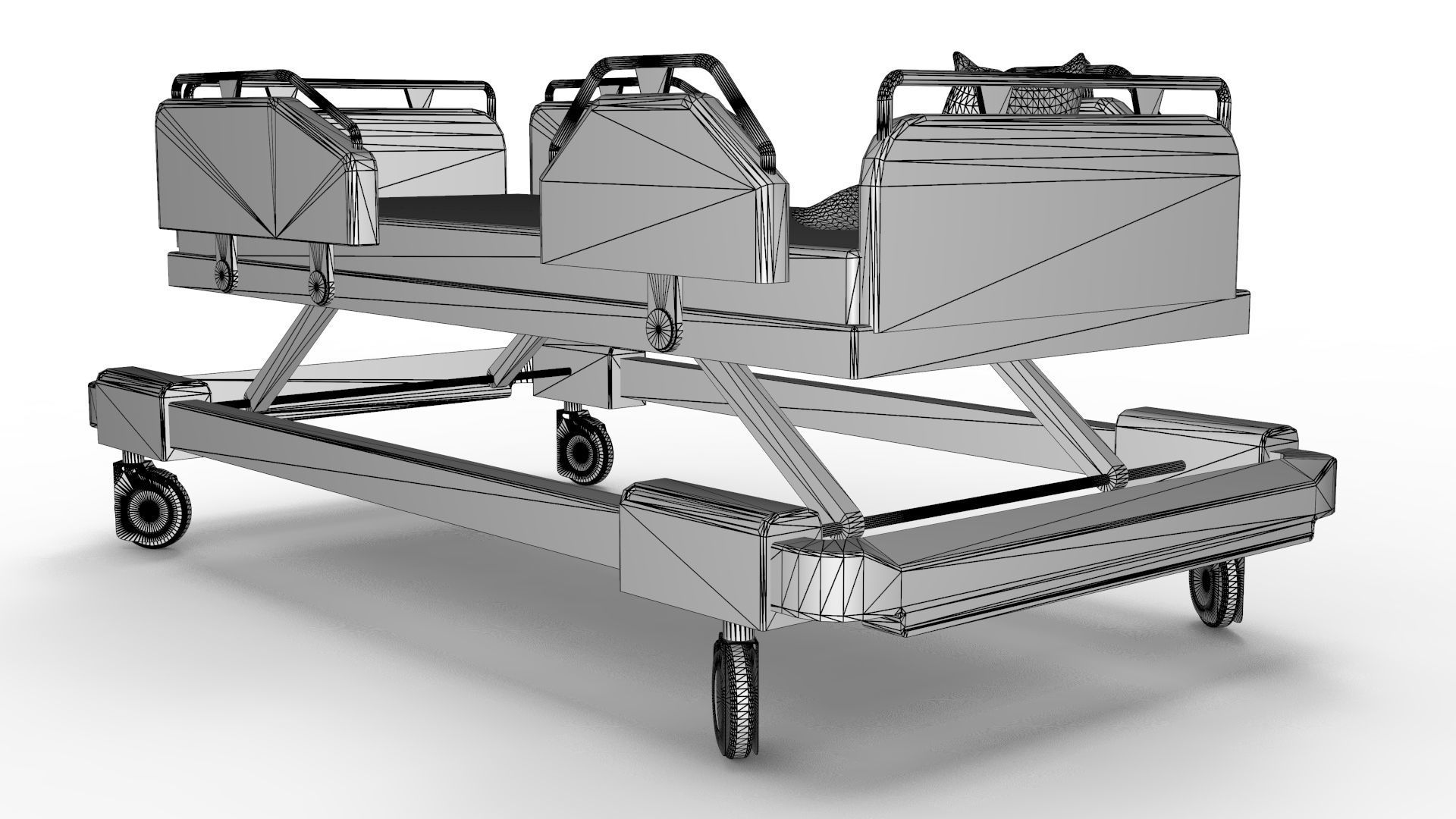 Hospital Bed 3D model_11