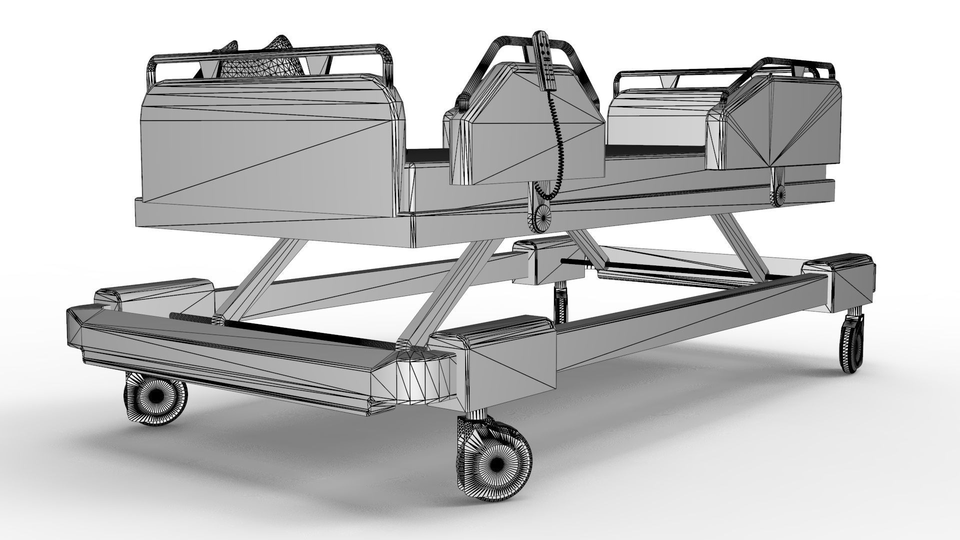Hospital Bed 3D model_13